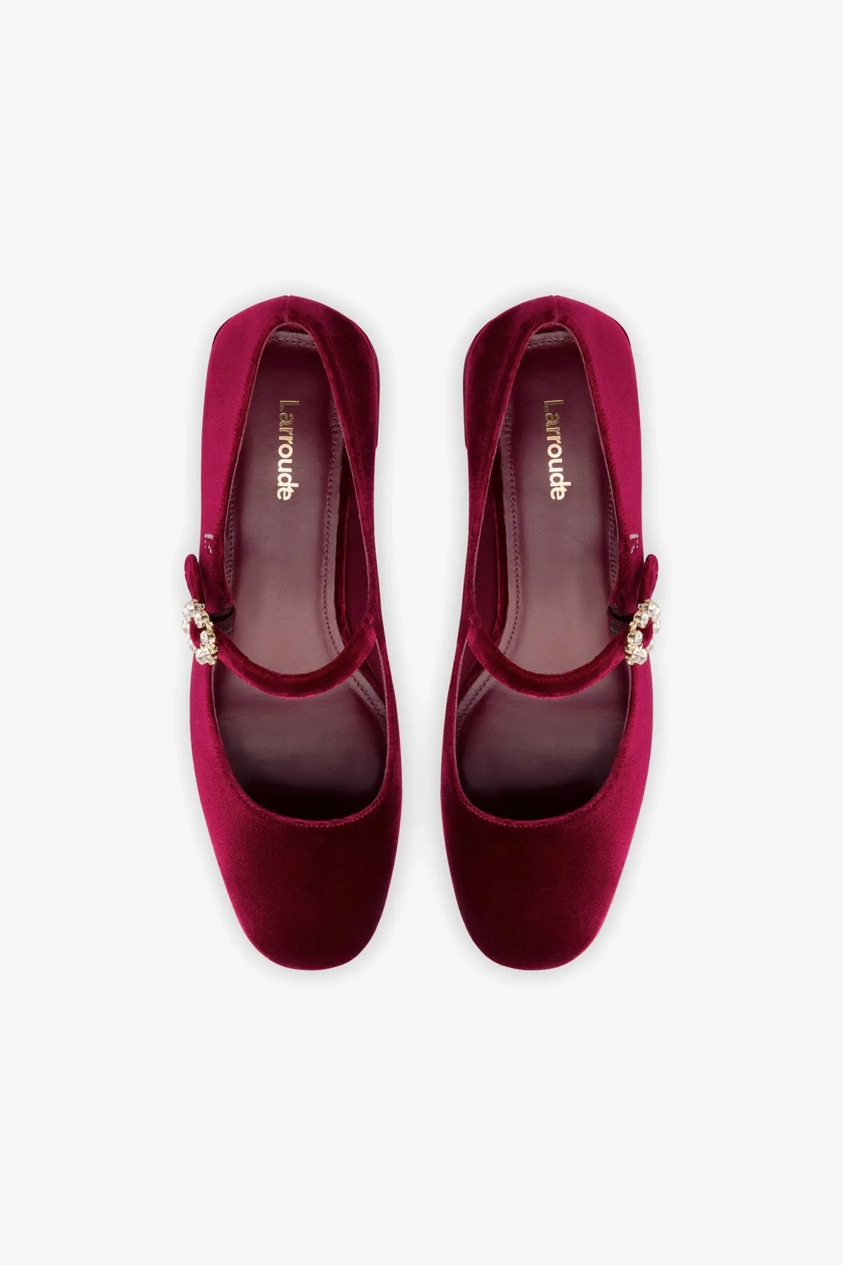 Blair Block Pump In Wine Velvet,Women Heel