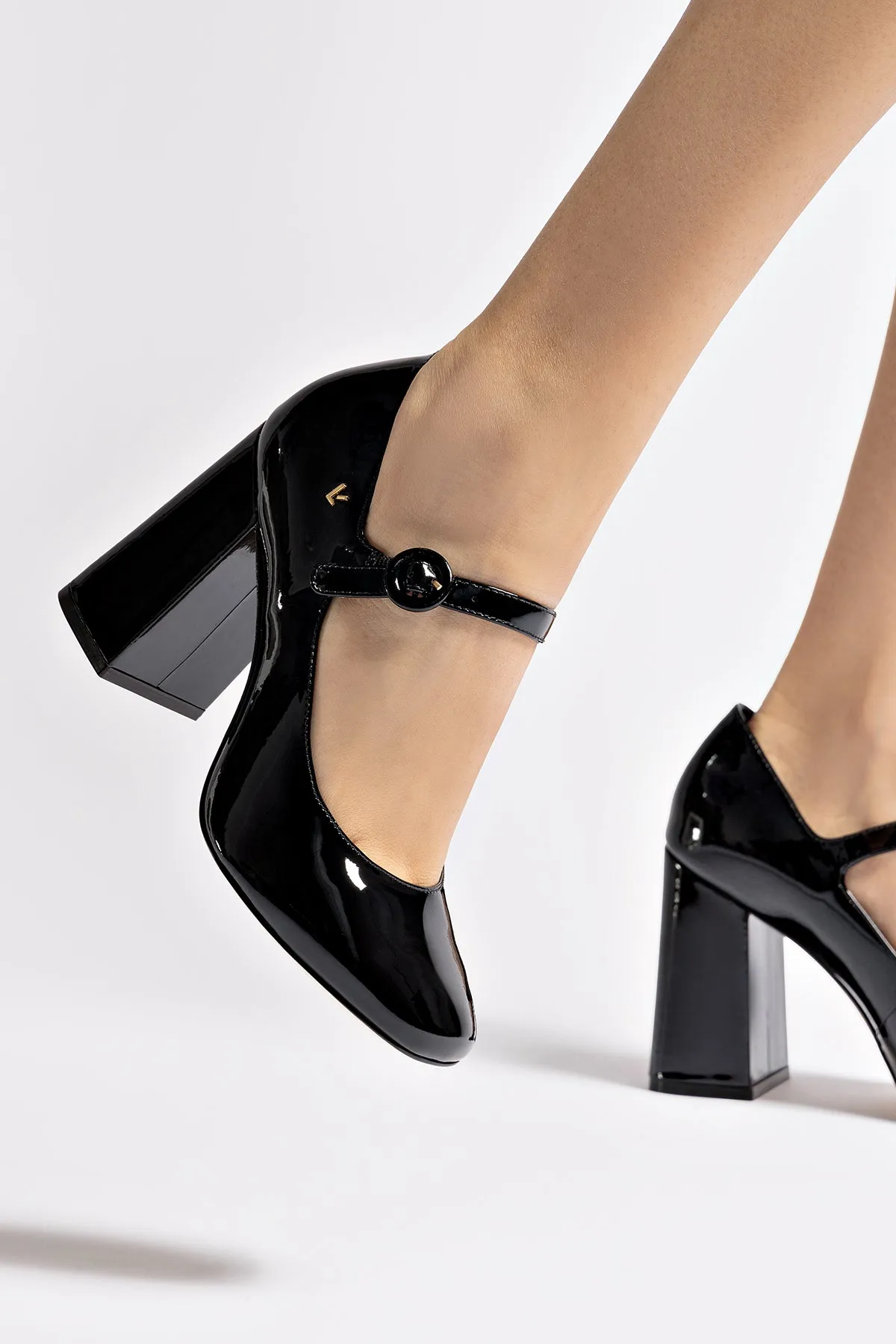 Blair Hi Pump In Black Patent Leather,Women Heel
