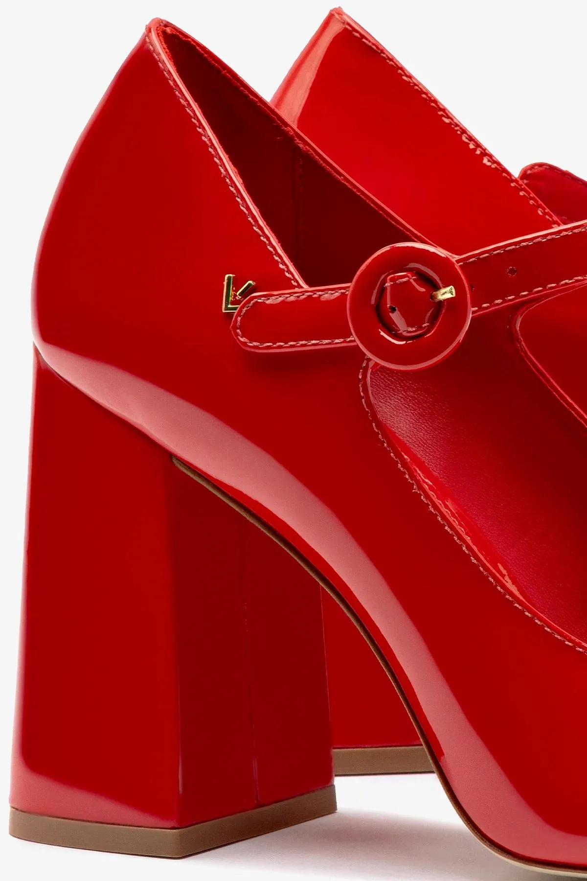 Blair Hi Pump In Scarlet Patent Leather,Women Heel