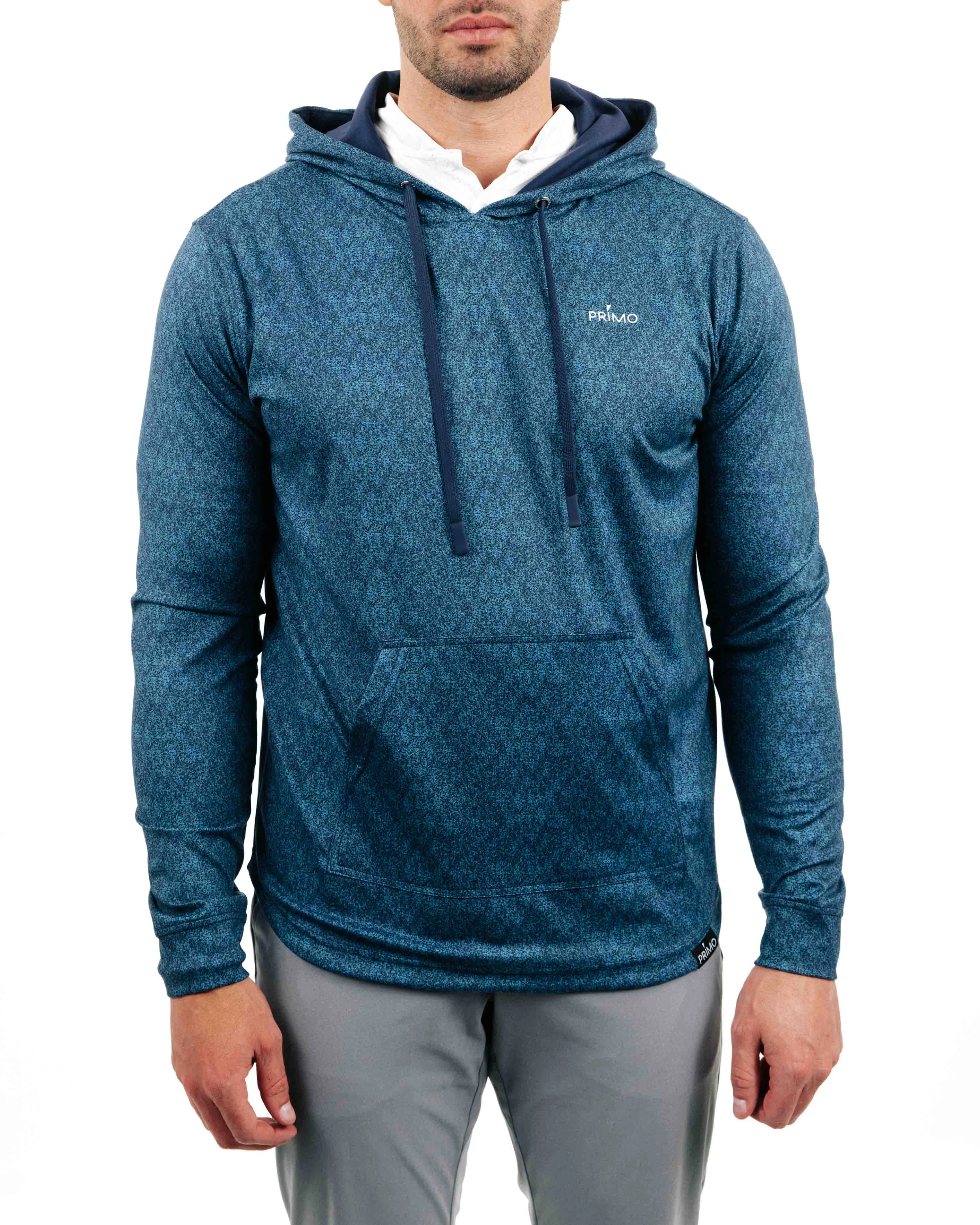 Blue Static Golf Hoodie,Men