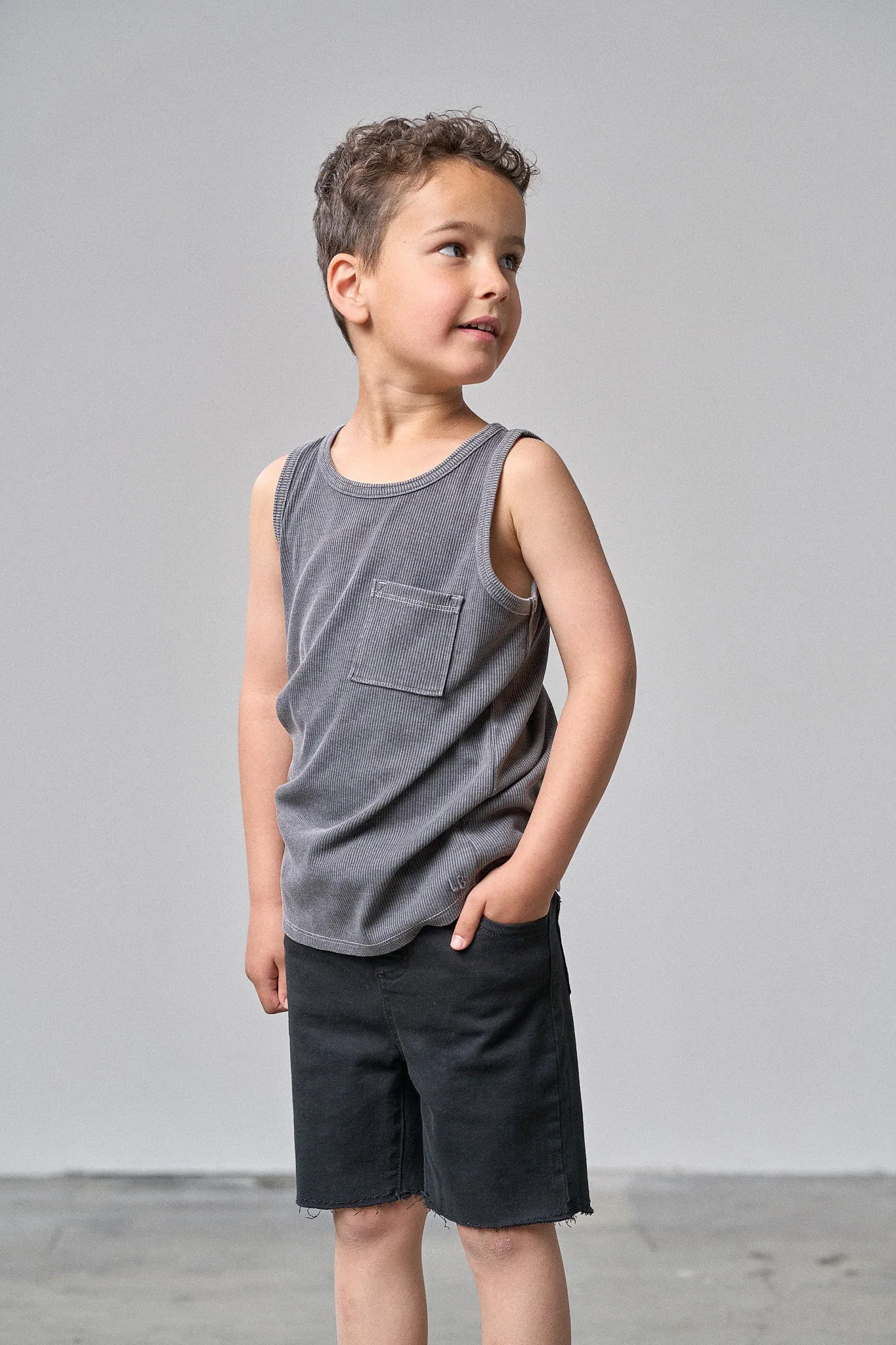 Boys Denim Short - Black Wash,Kids