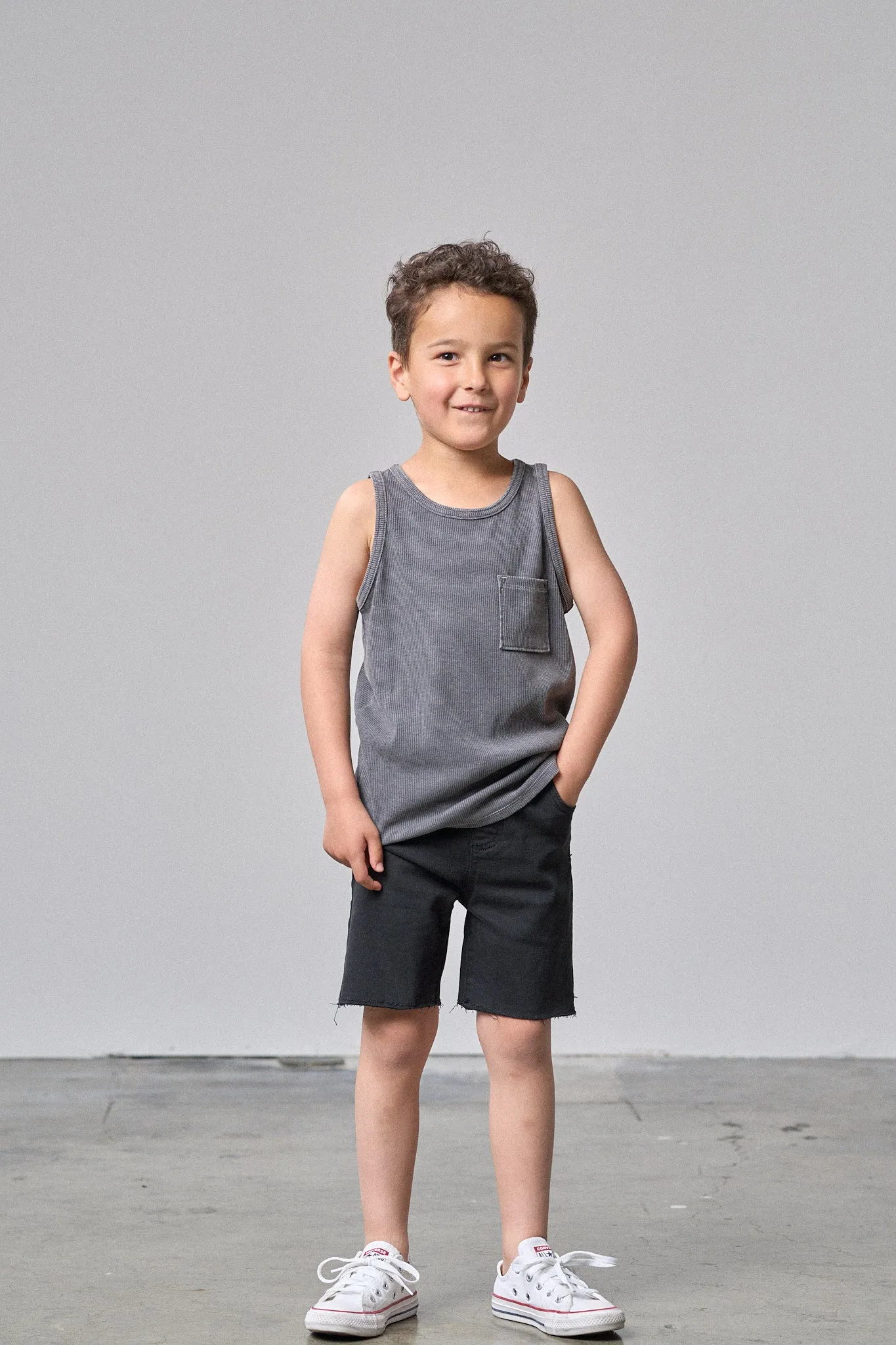 Boys Denim Short - Black Wash,Kids