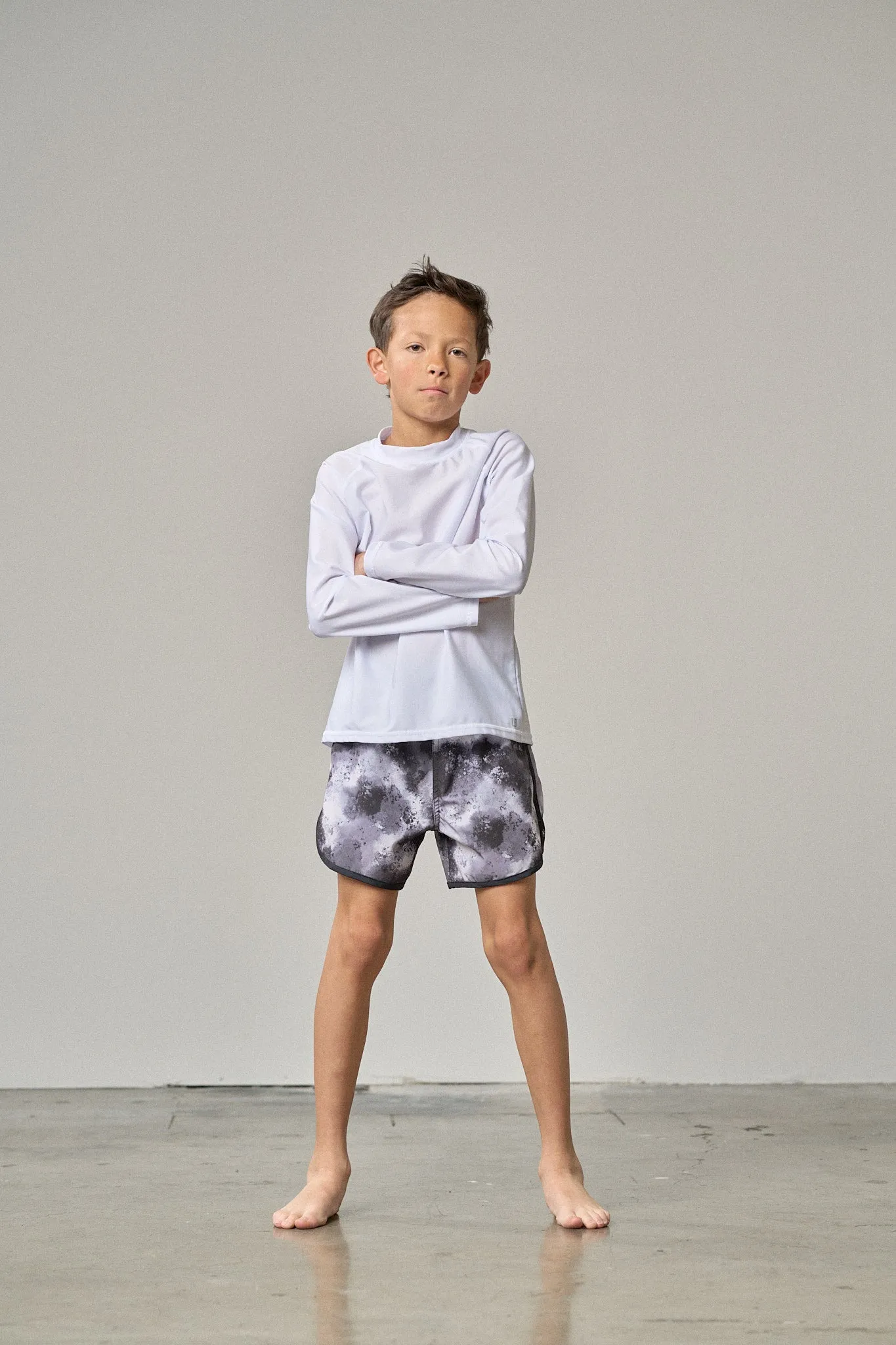 Boys Swim Short - Monochrome Watercolor,Kids