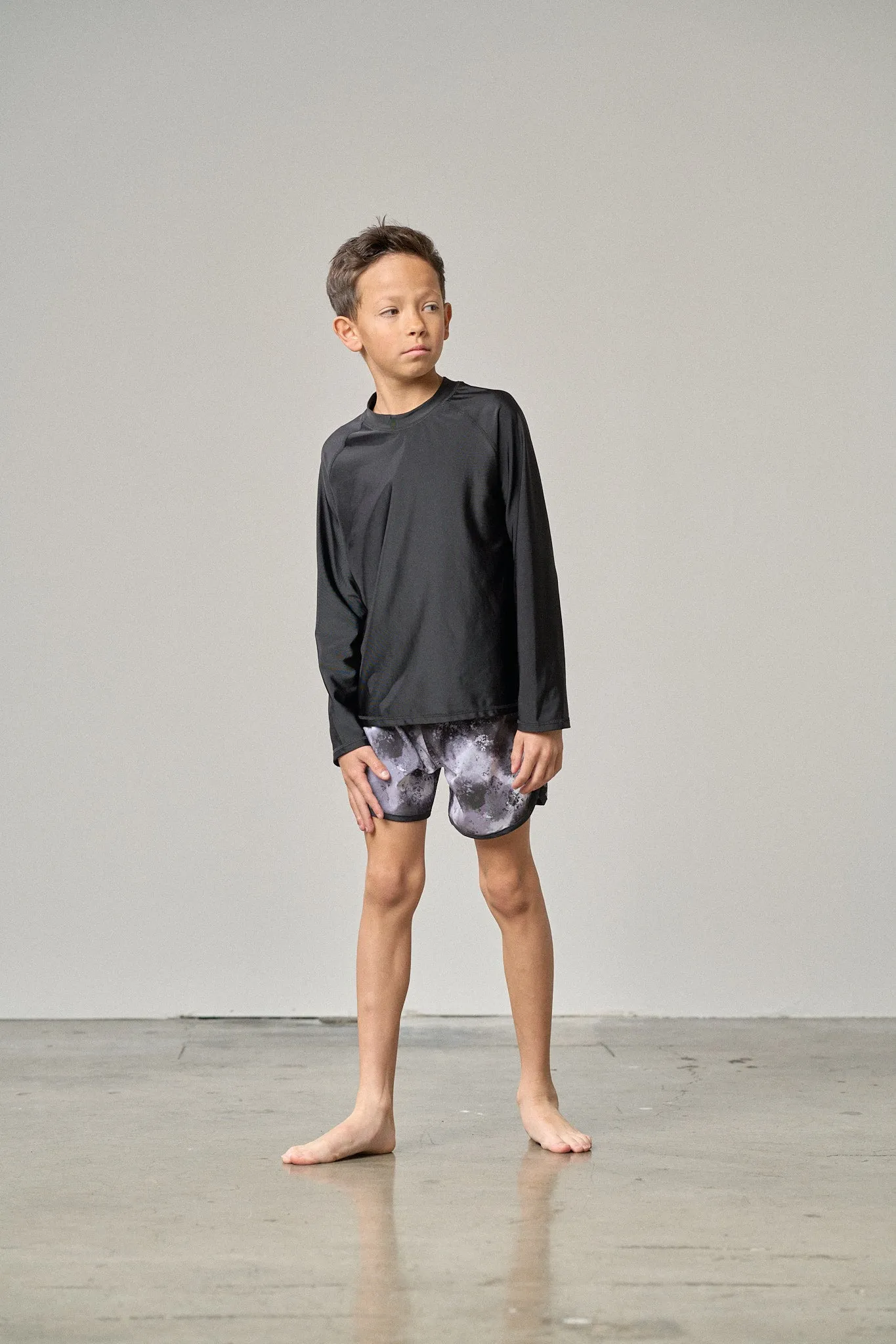 Boys Swim Short - Monochrome Watercolor,Kids
