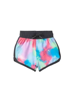Boys Swim Short - Neon Watercolor,Kids