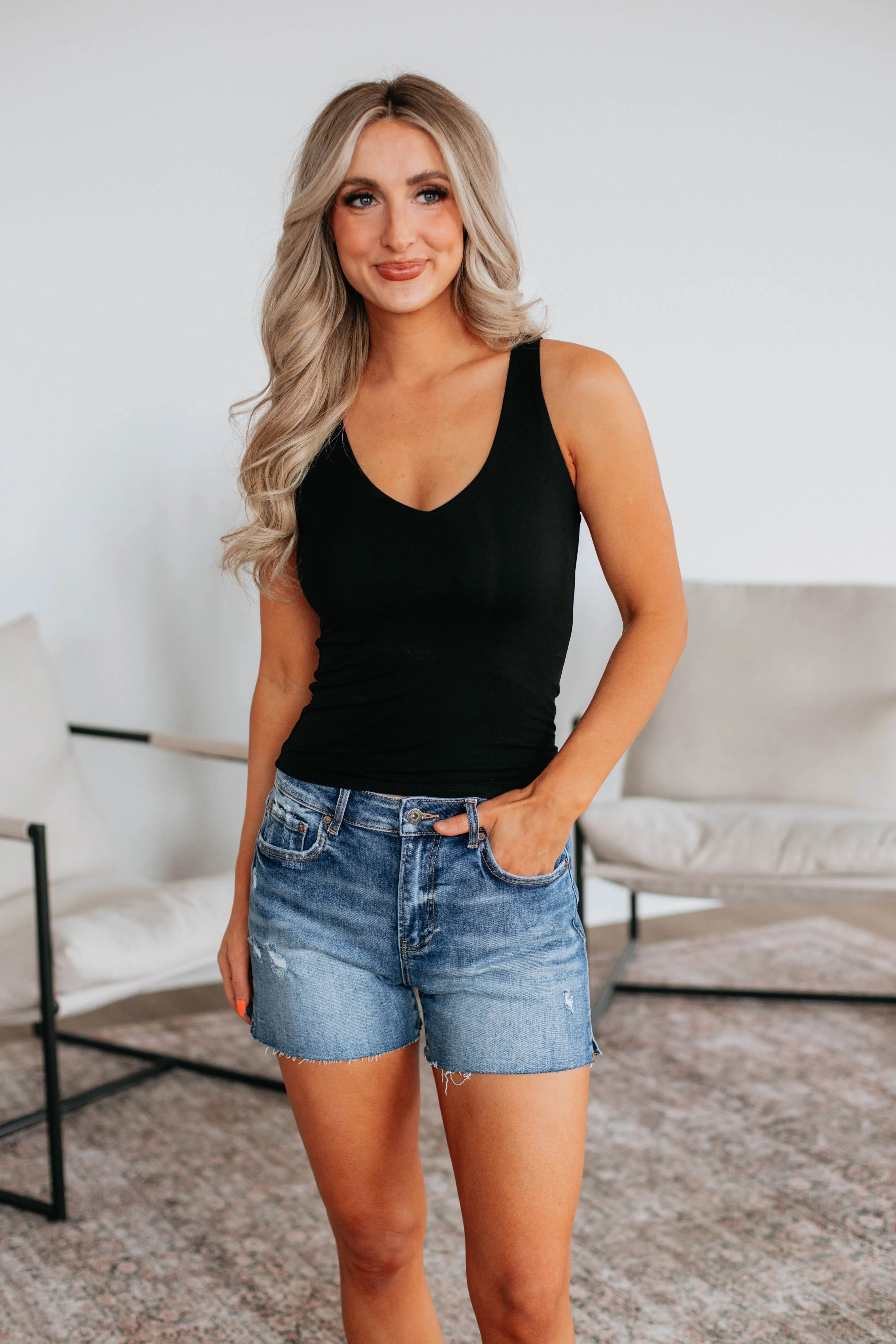 Briar Basic Tank - Black,Women Tank
