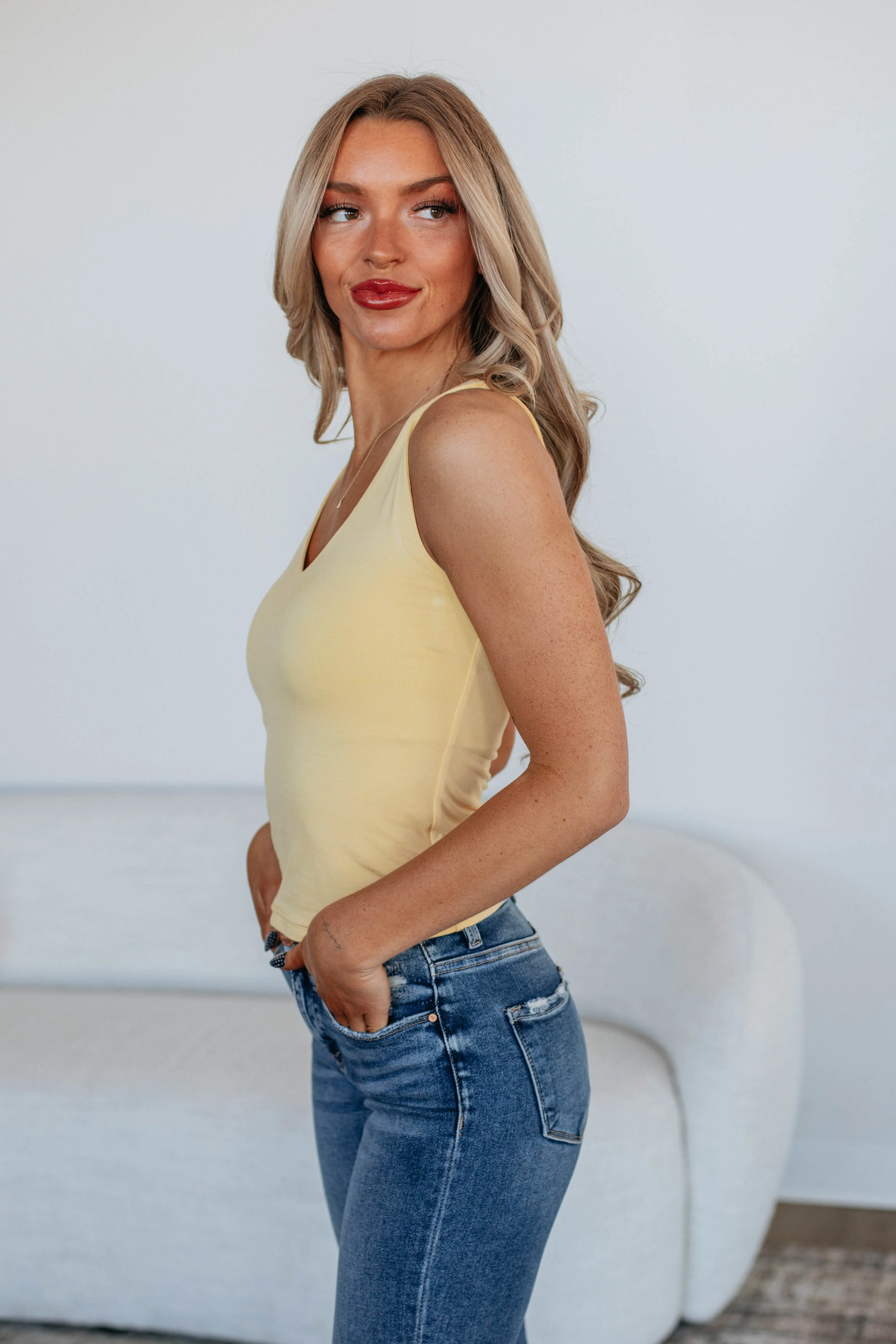 Briar Basic Tank - Lemon,Women Tank