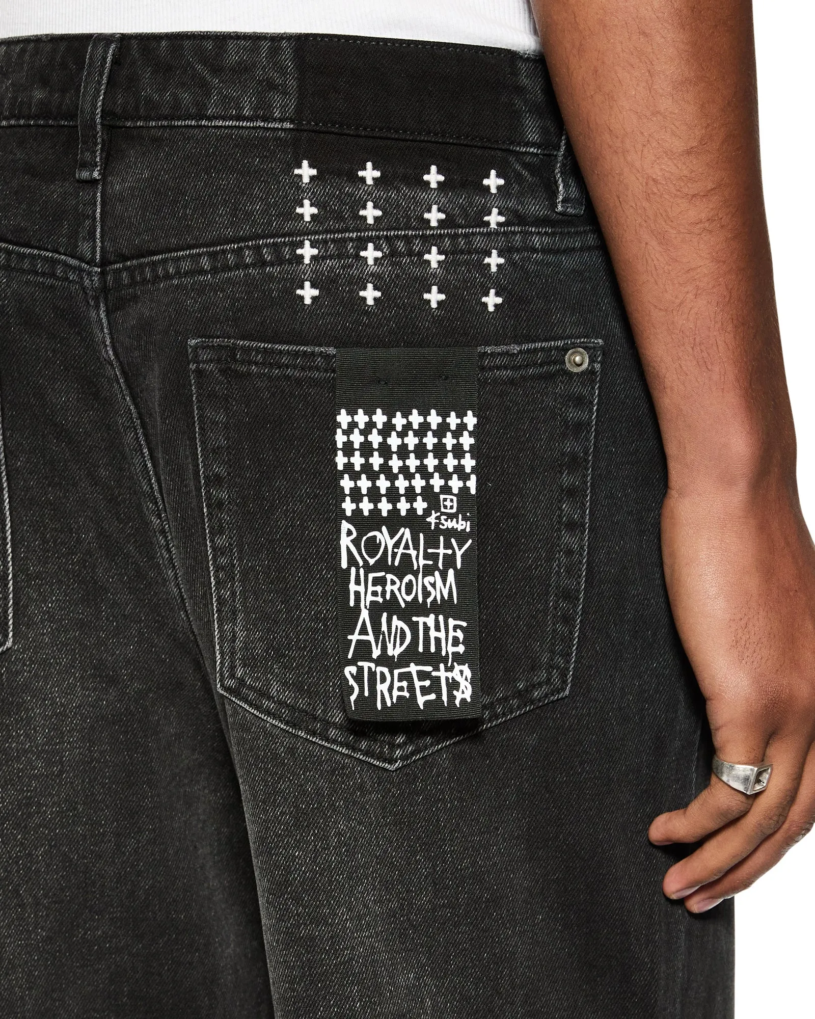 BRONKO EMBLEM BLACK,Jeans