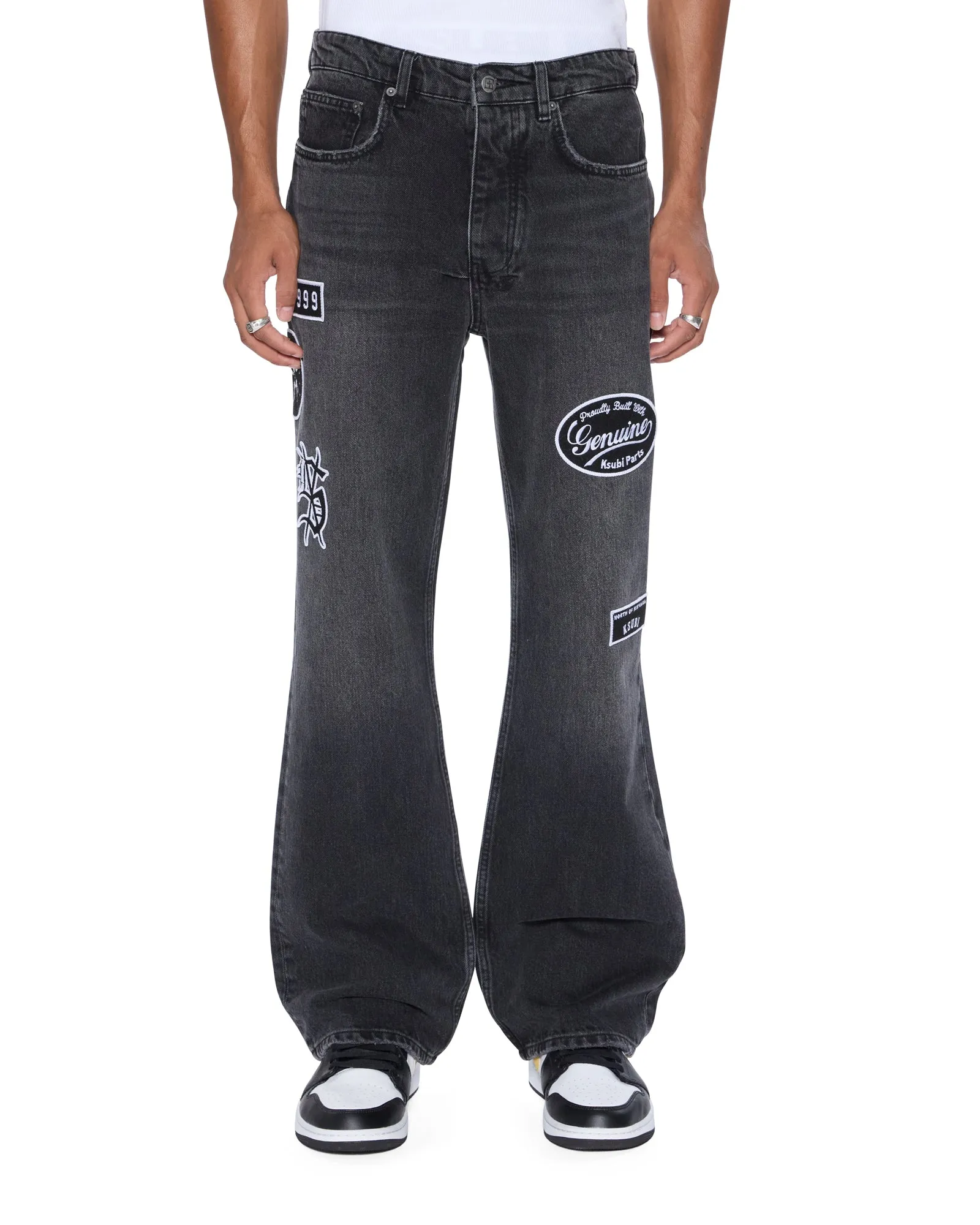 BRONKO ROADHOUSE BLACK PATCHED,Jeans
