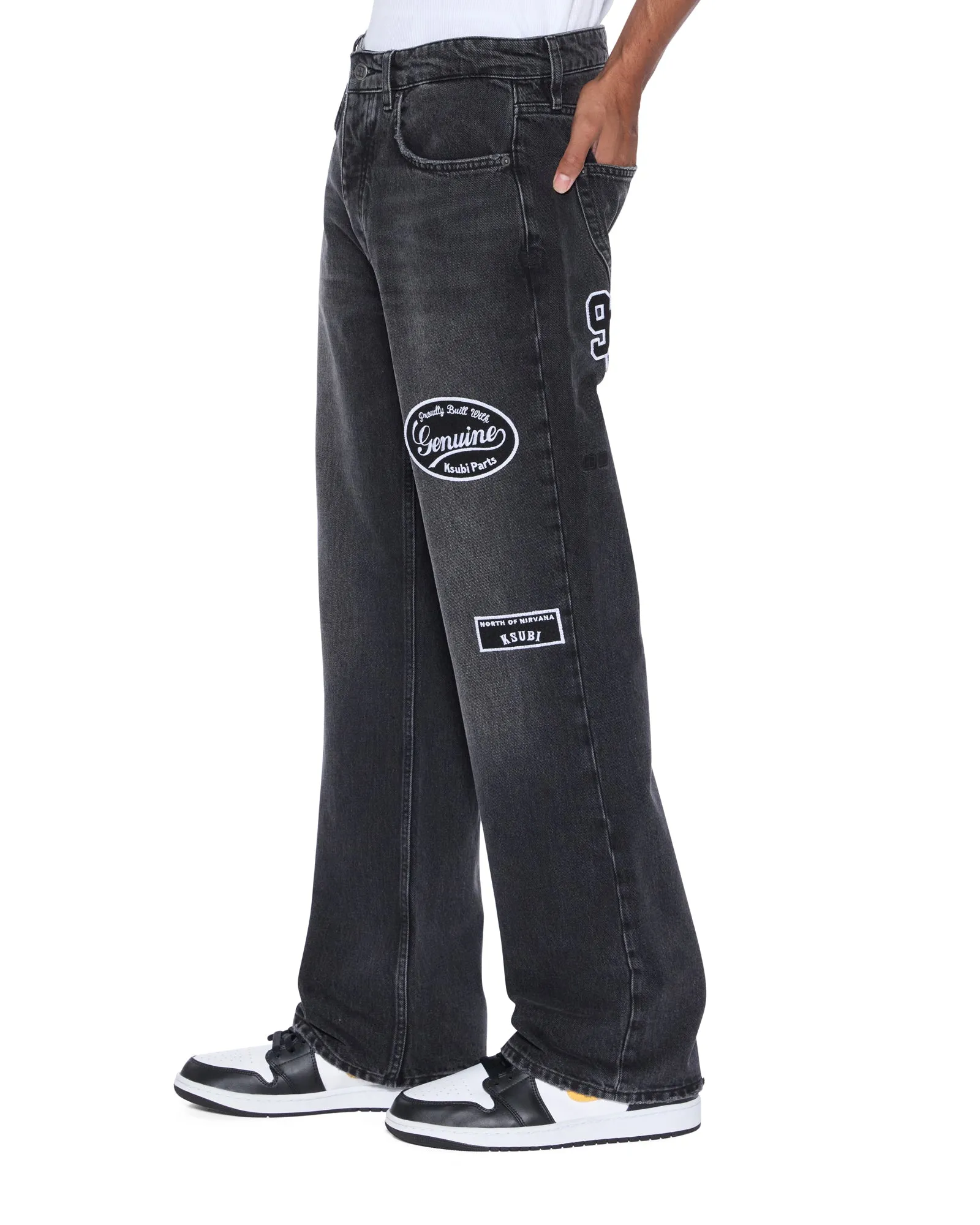 BRONKO ROADHOUSE BLACK PATCHED,Jeans