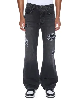 BRONKO ROADHOUSE BLACK PATCHED,Jeans