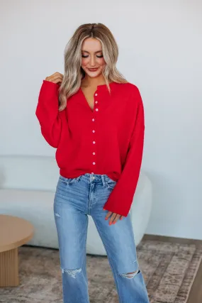 Brooke Cardigan - Cherry,Women Sweater
