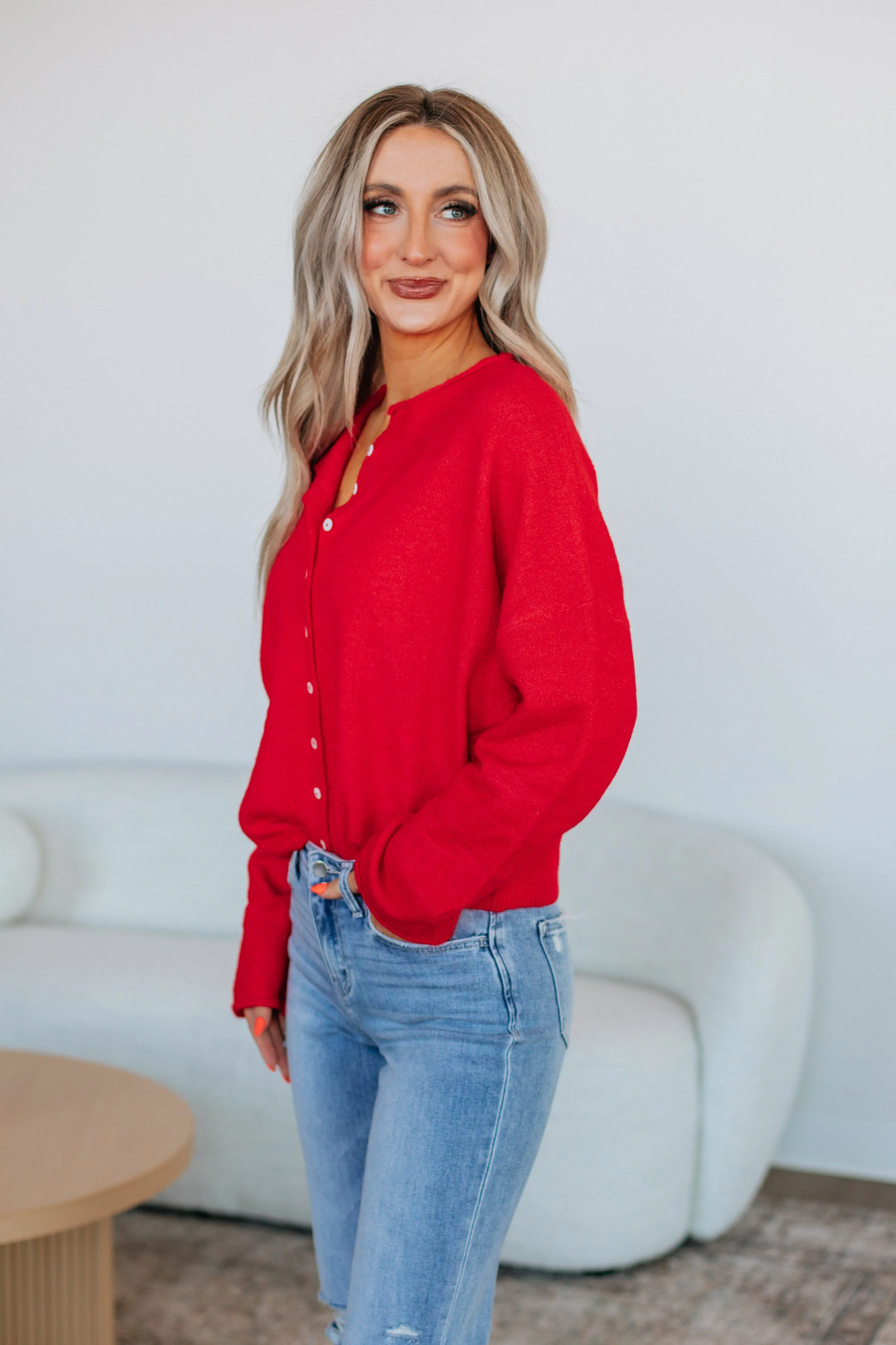 Brooke Cardigan - Cherry,Women Sweater