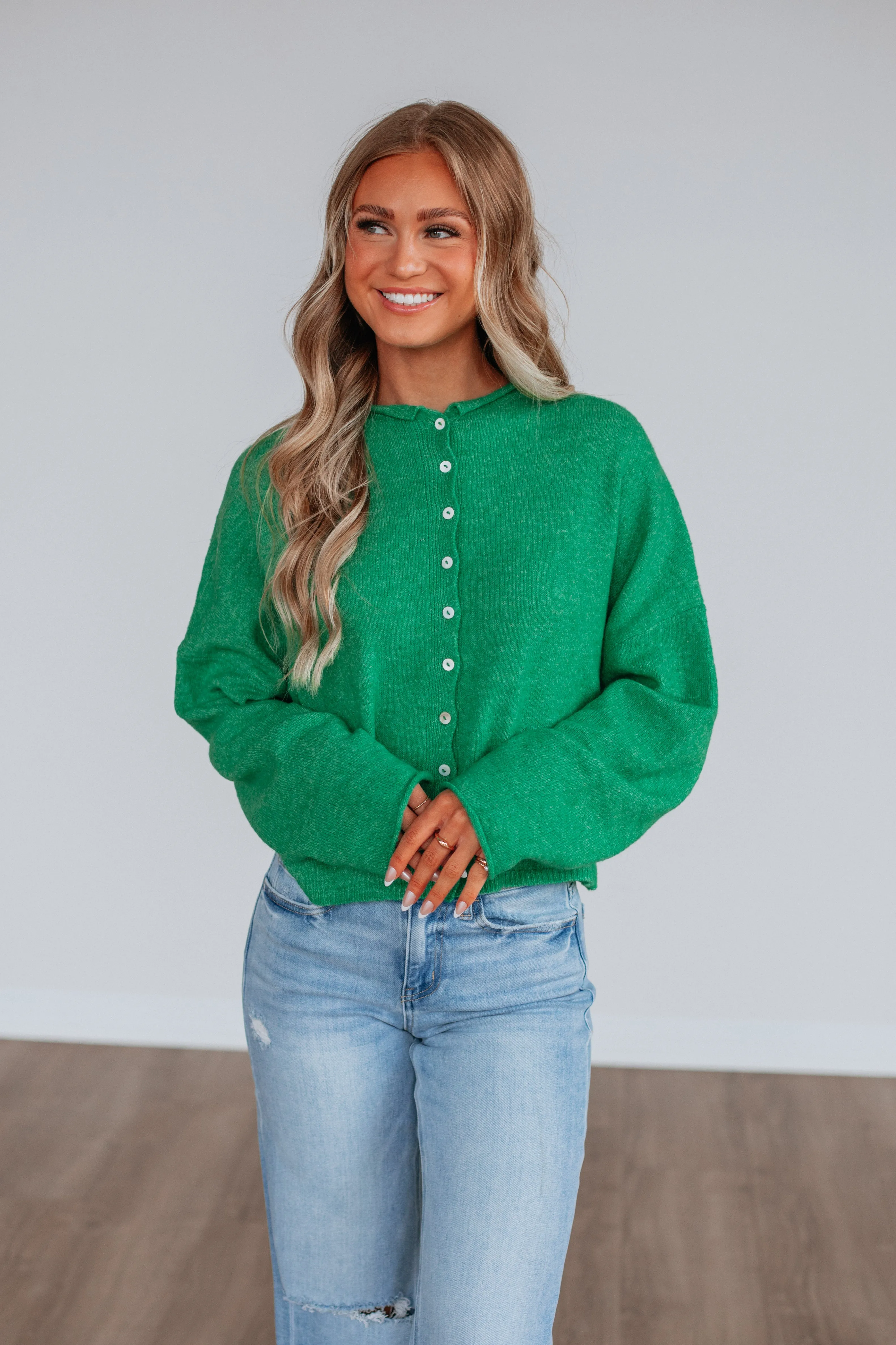 Brooke Cardigan - Kelly Green,Women Sweater