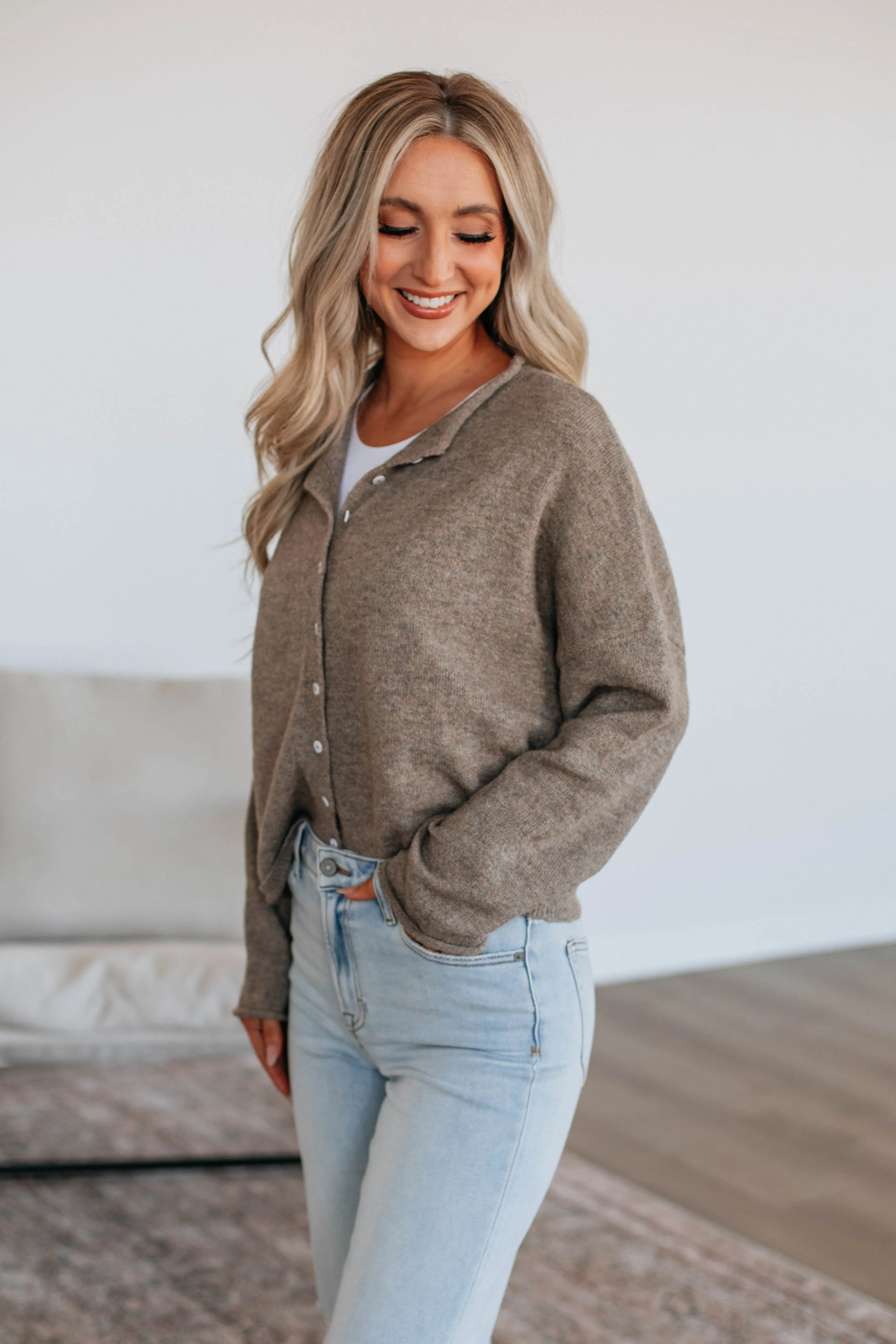 Brooke Cardigan - Mocha,Women Sweater