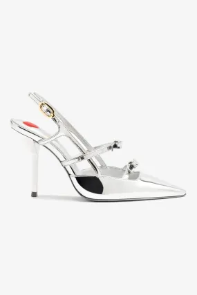 Brooks Pump In Silver Specchio,Women Heel