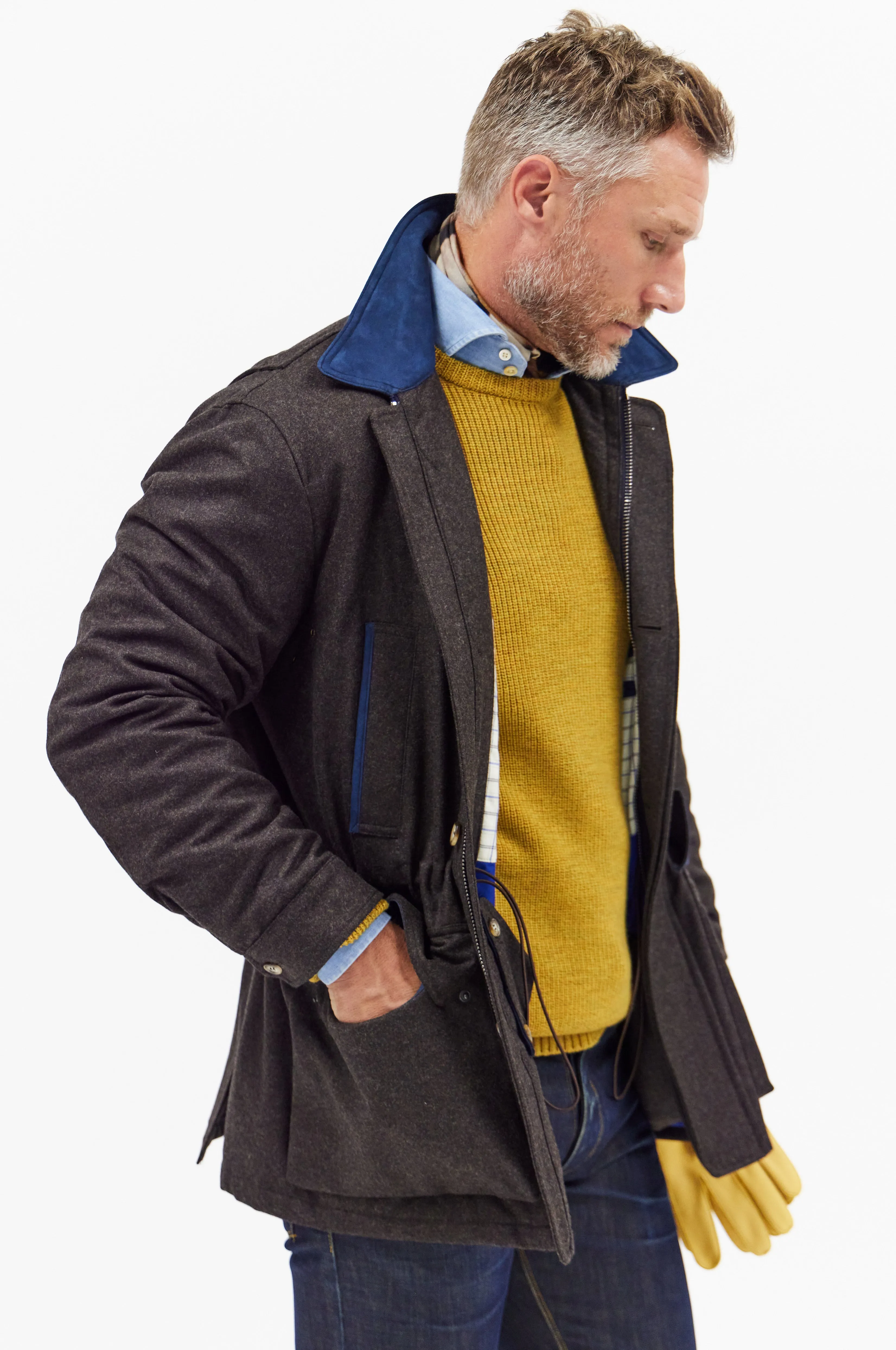 Brown Wool Ralph Coat,Men