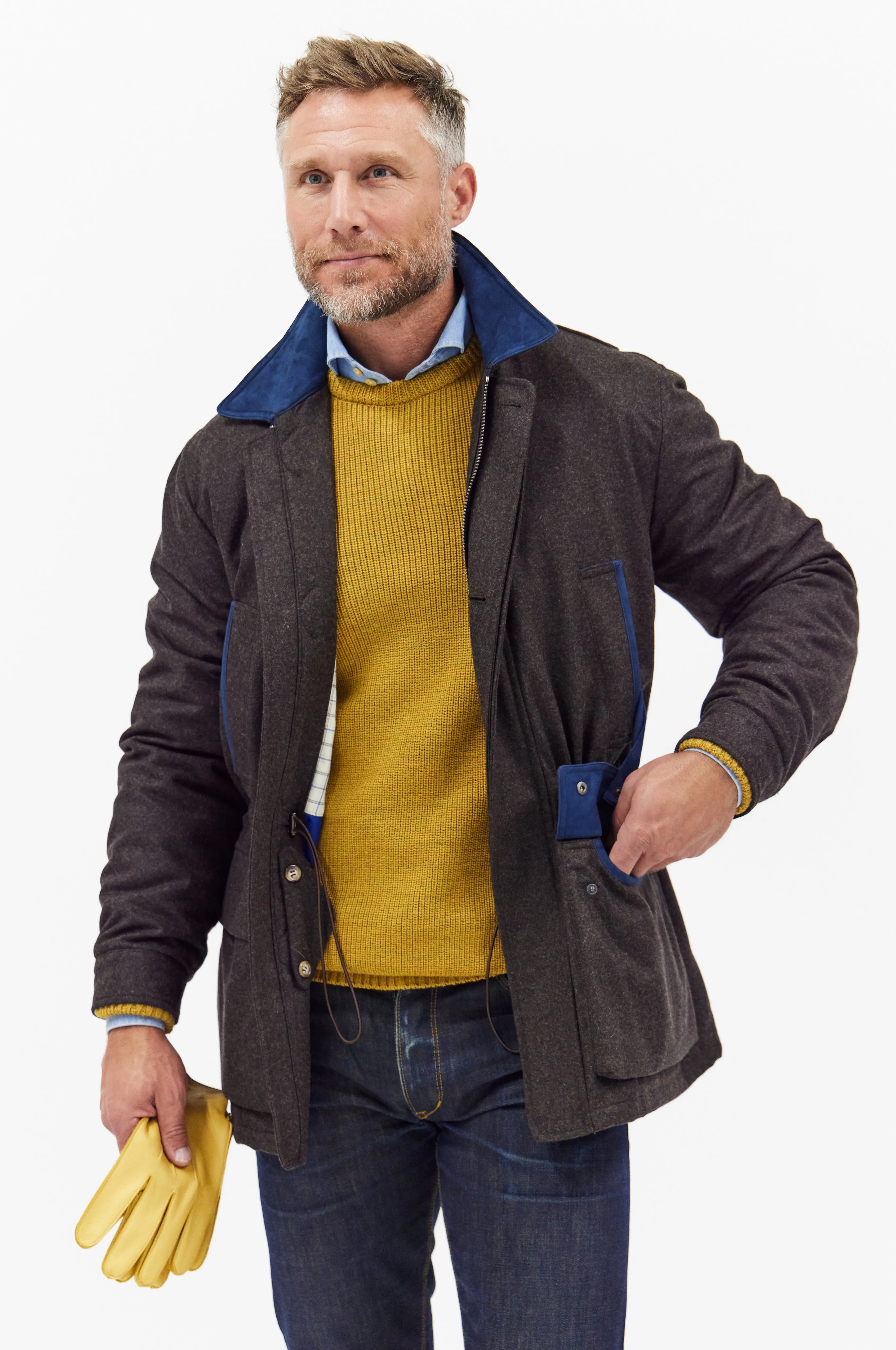 Brown Wool Ralph Coat,Men