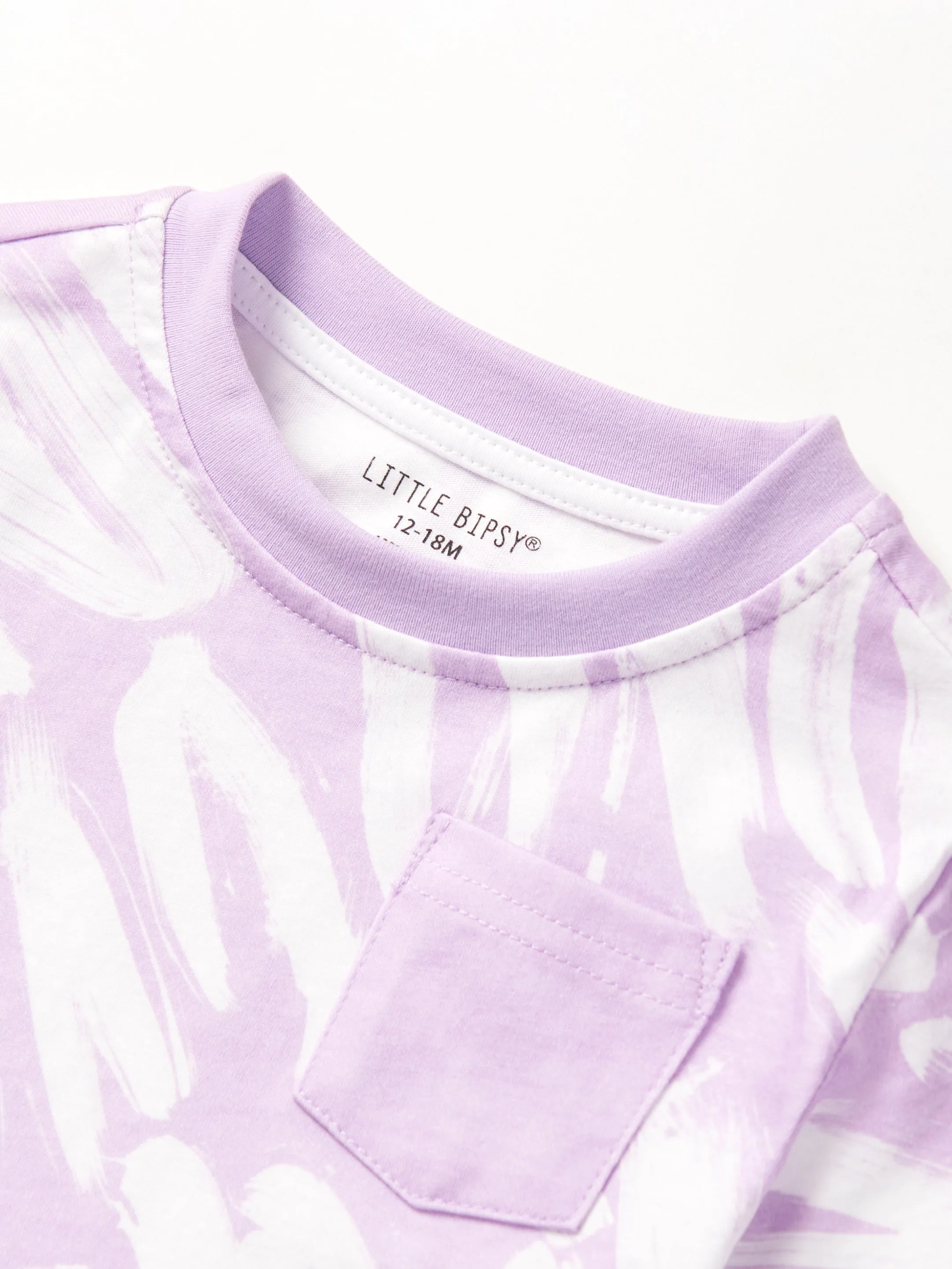 Brush Stroke Tee - Lavender,Kids