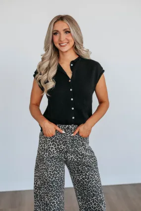 Camry Cardigan Top - Black,Women Sweater