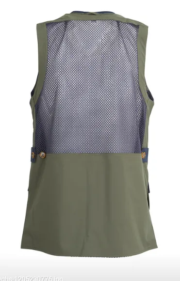 CDC Quilted Vest in Green Technical Fabric,Men