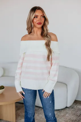 Chantelle Off The Shoulder Sweater - Ivory,Women Sweater
