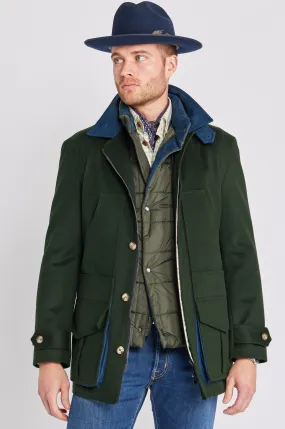 Charlie Field Coat in Hunter Green Storm System,Men
