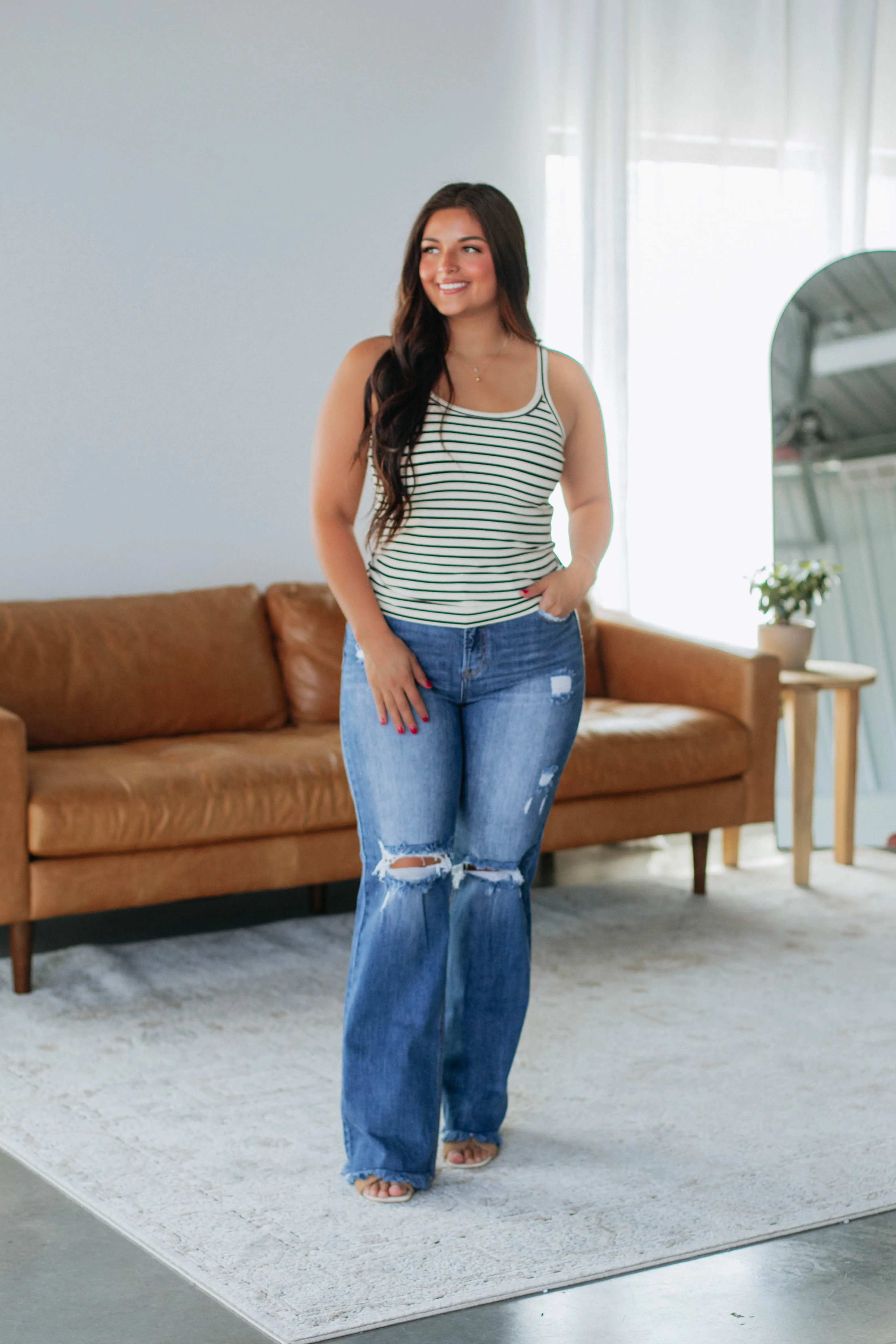 Charmaine Striped Tank,Women Tank