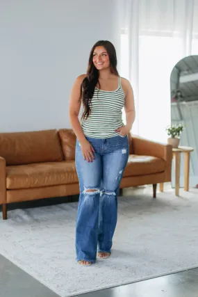 Charmaine Striped Tank,Women Tank