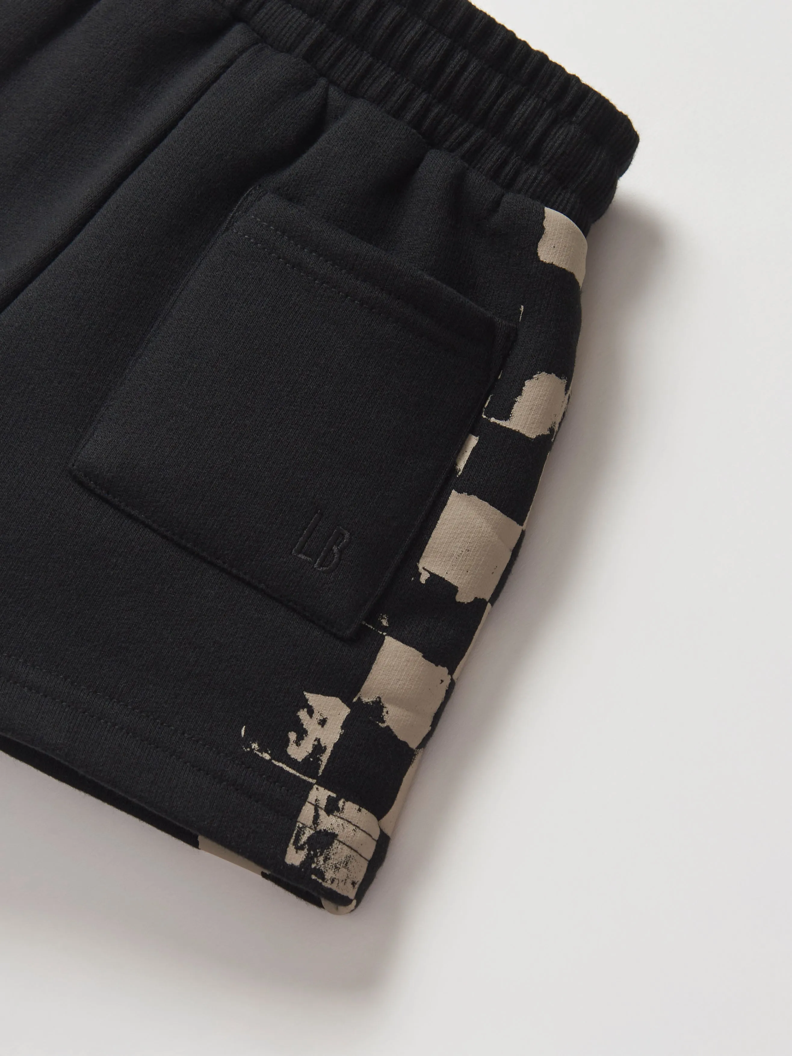 Check Stripe Sweatshort - Black,Kids