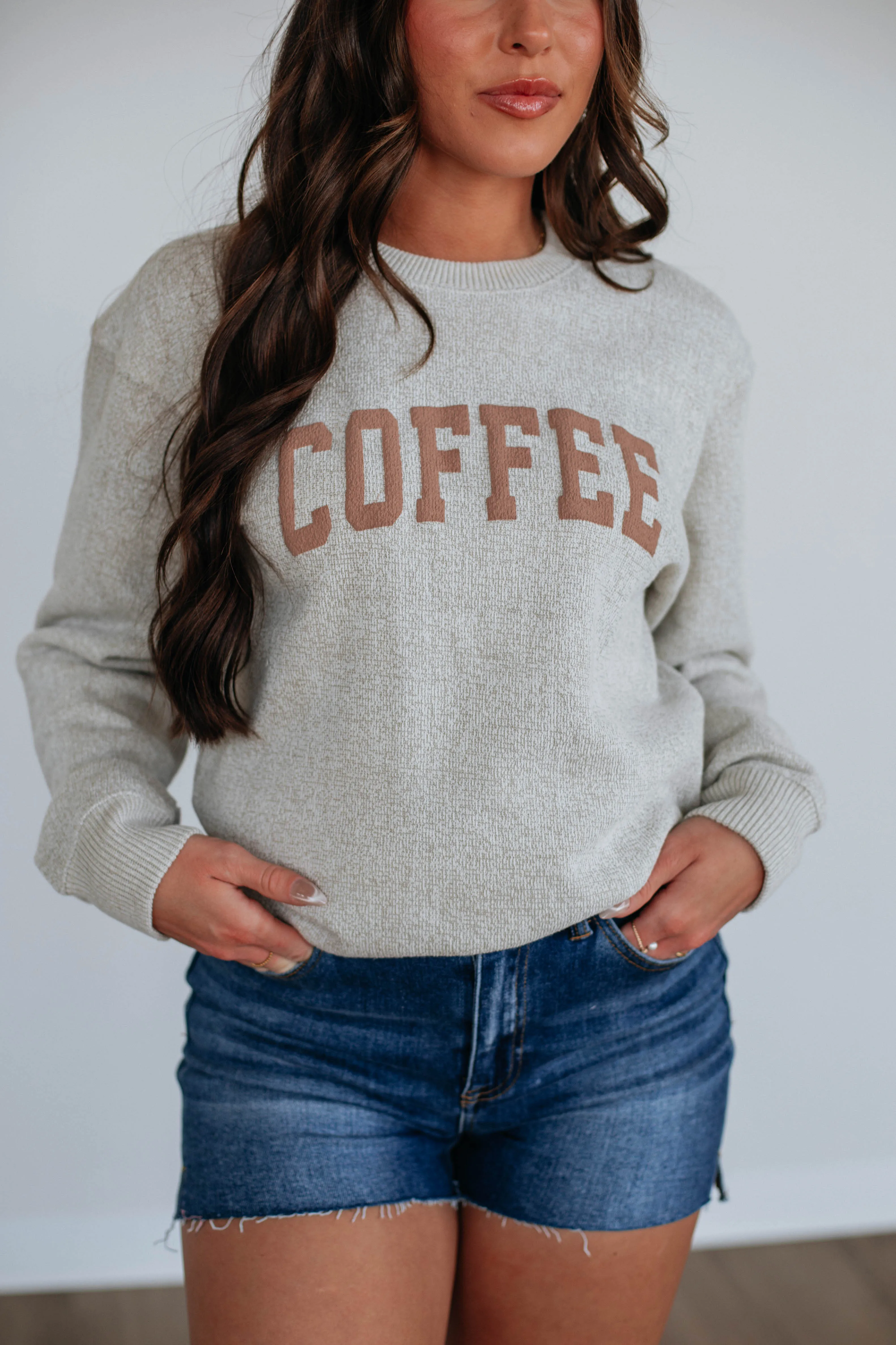 Coffee Knit Sweater,Women Sweater