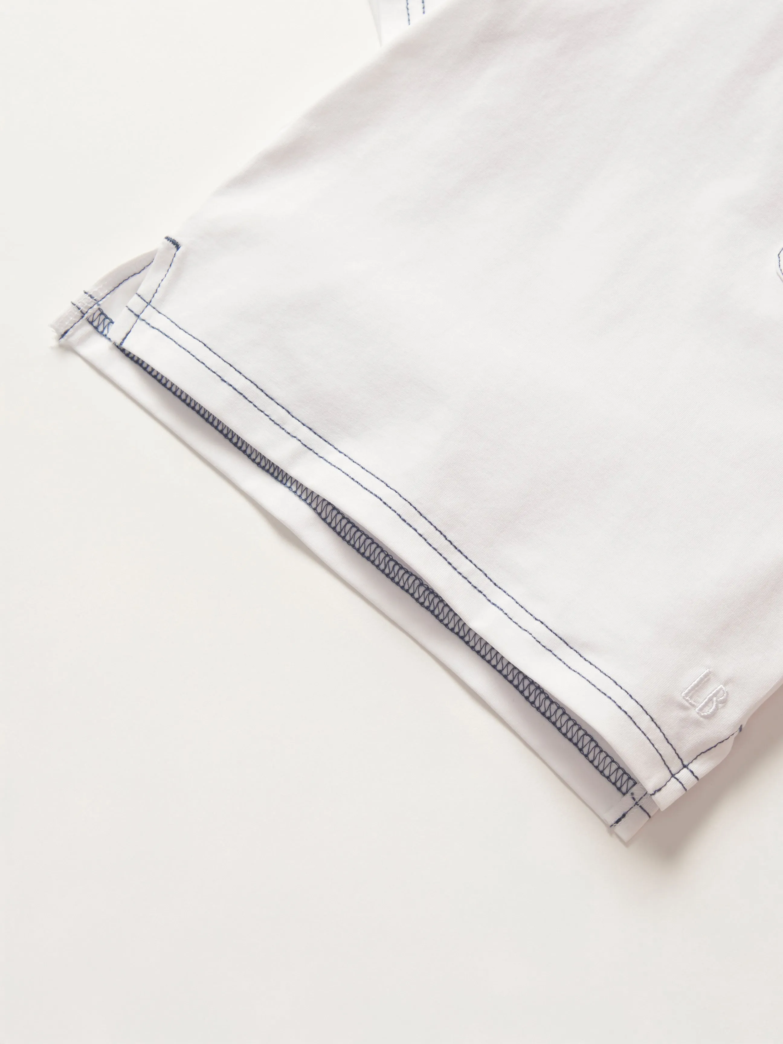 Contrast Thread Tee - White,Kids