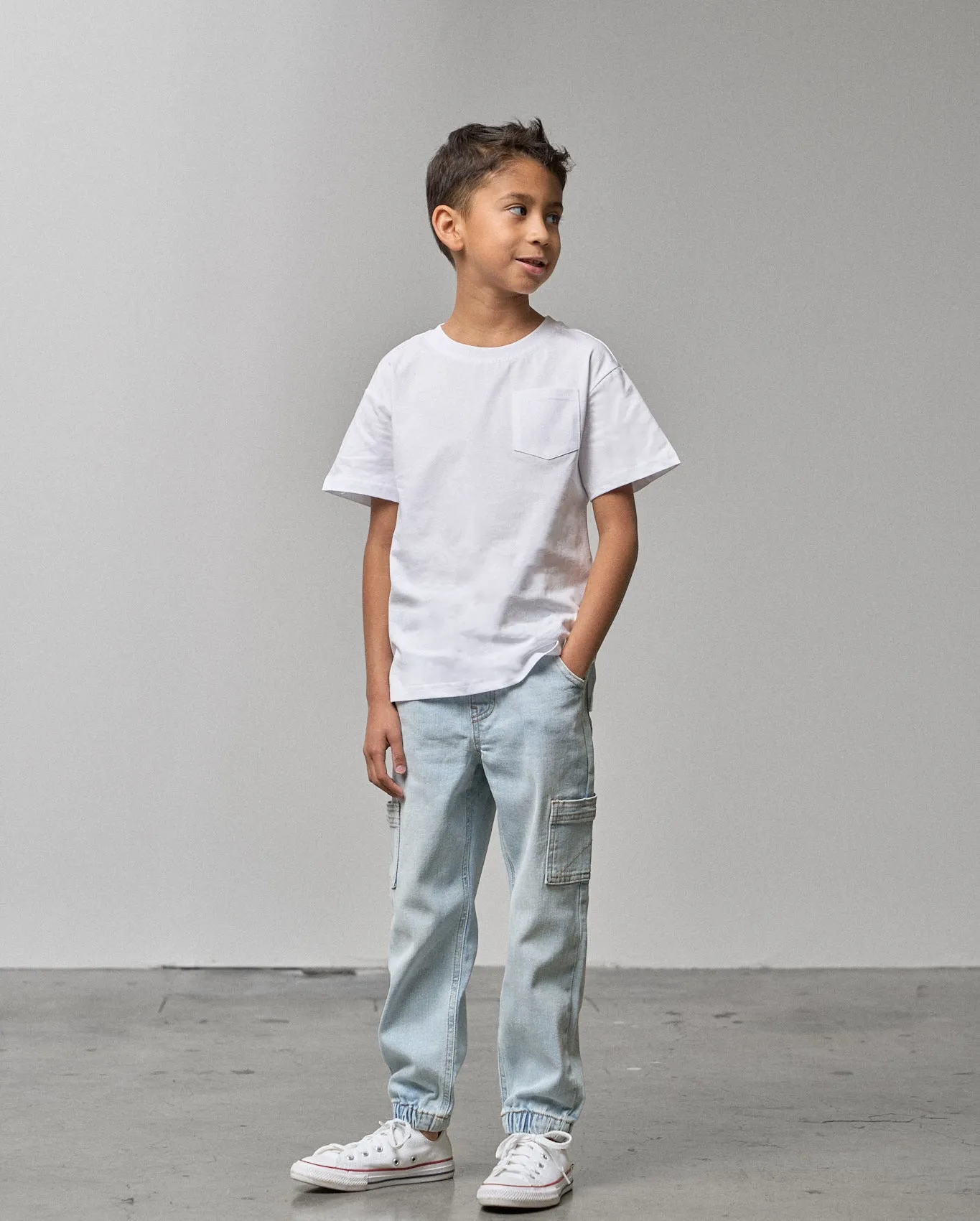 Cotton Tee - White,Kids