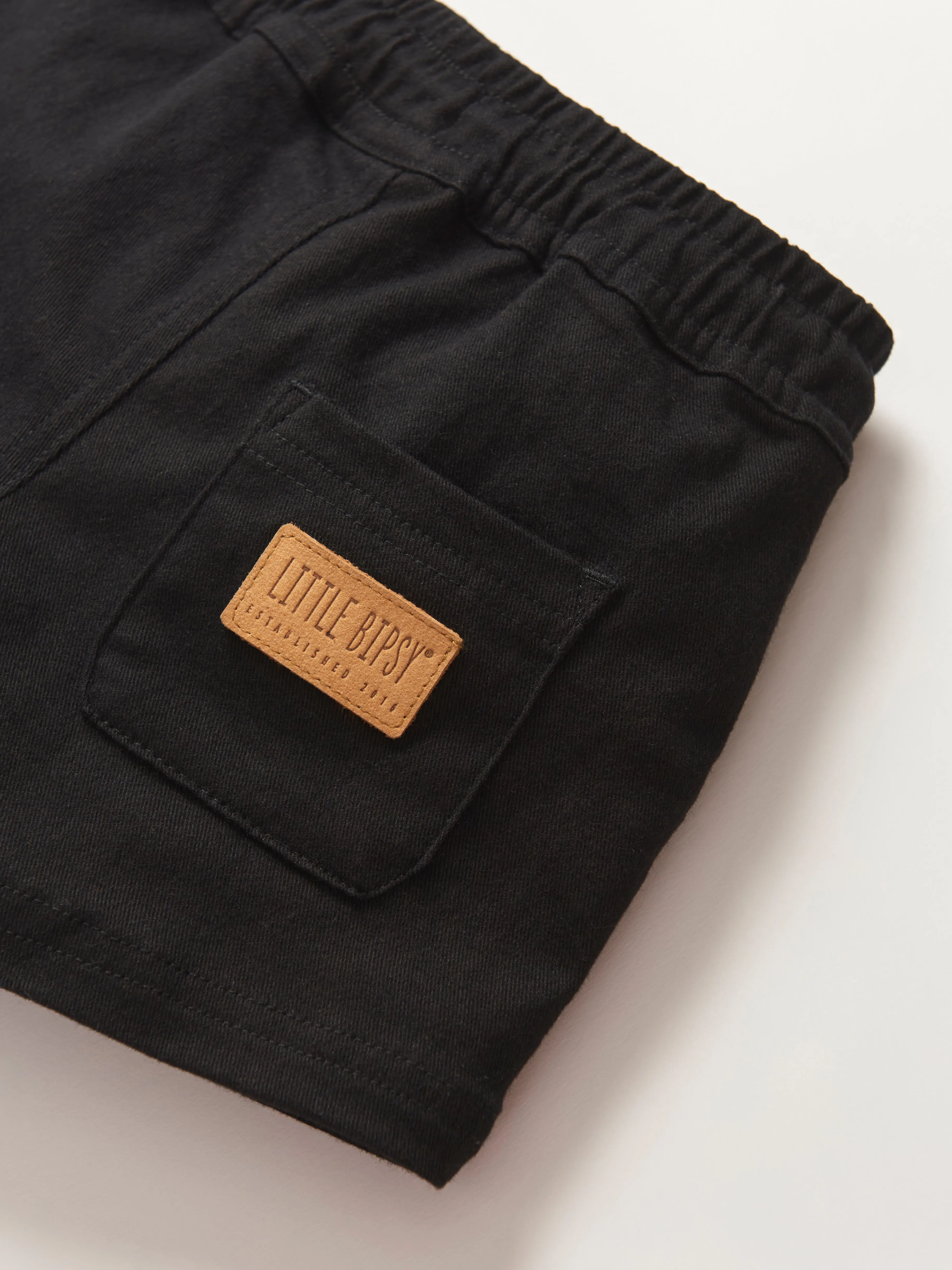 Cotton Twill Short - Black,Kids