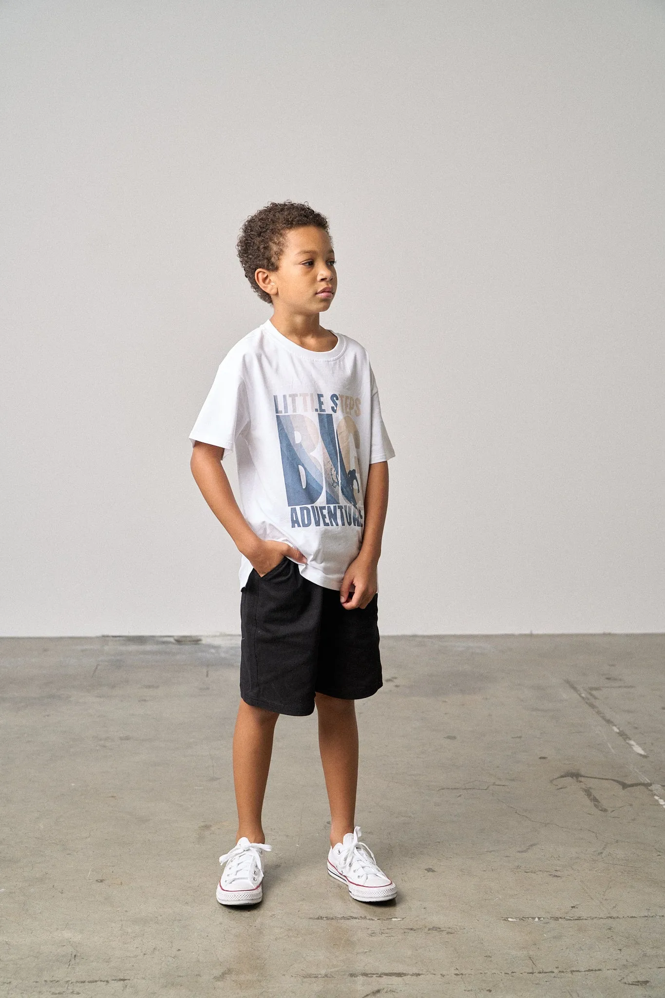 Cotton Twill Short - Black,Kids