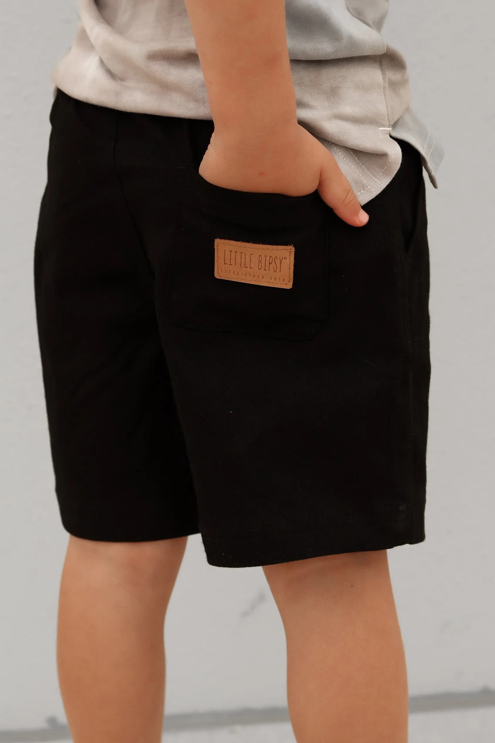 Cotton Twill Short - Black,Kids