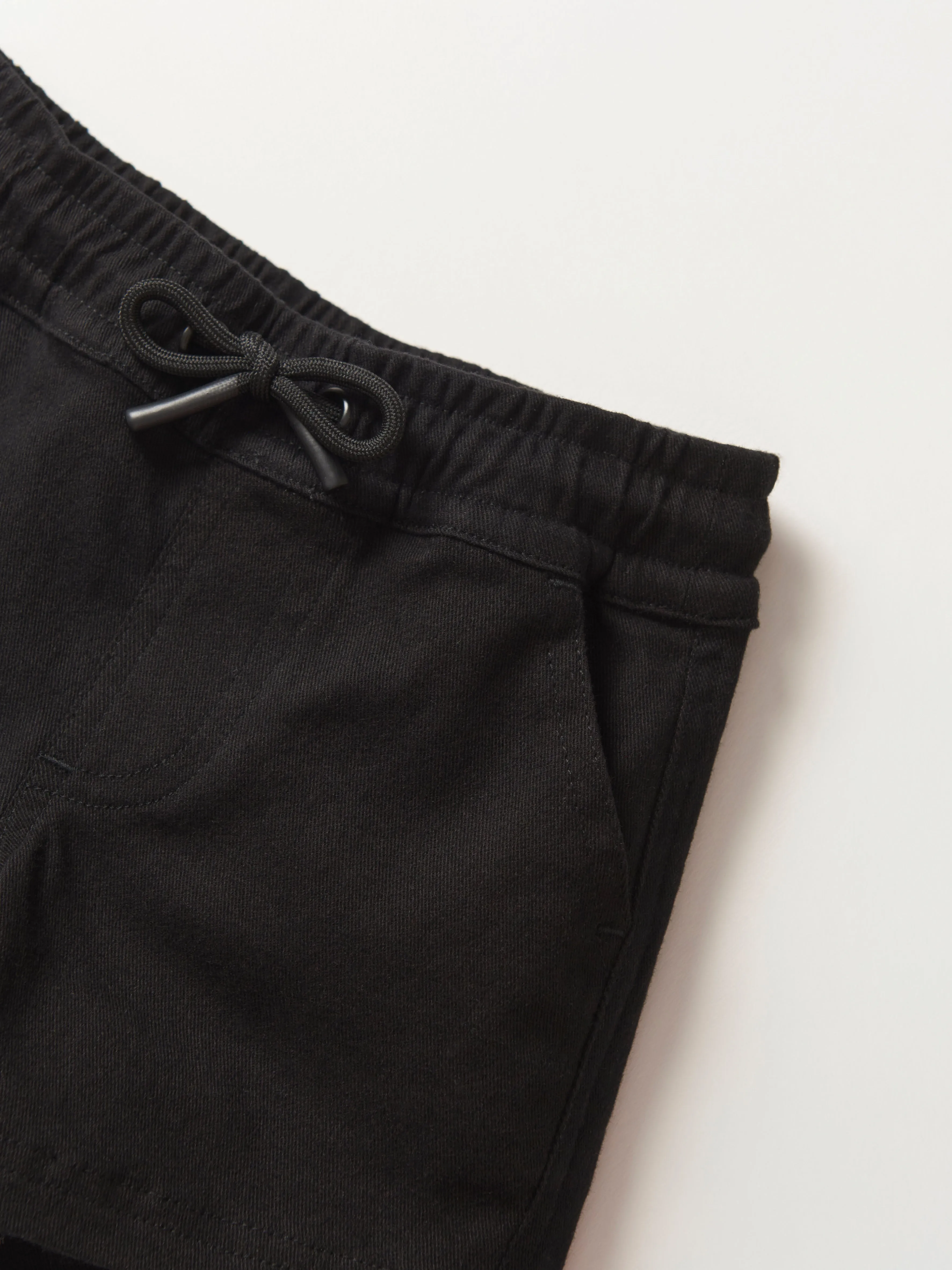 Cotton Twill Short - Black,Kids