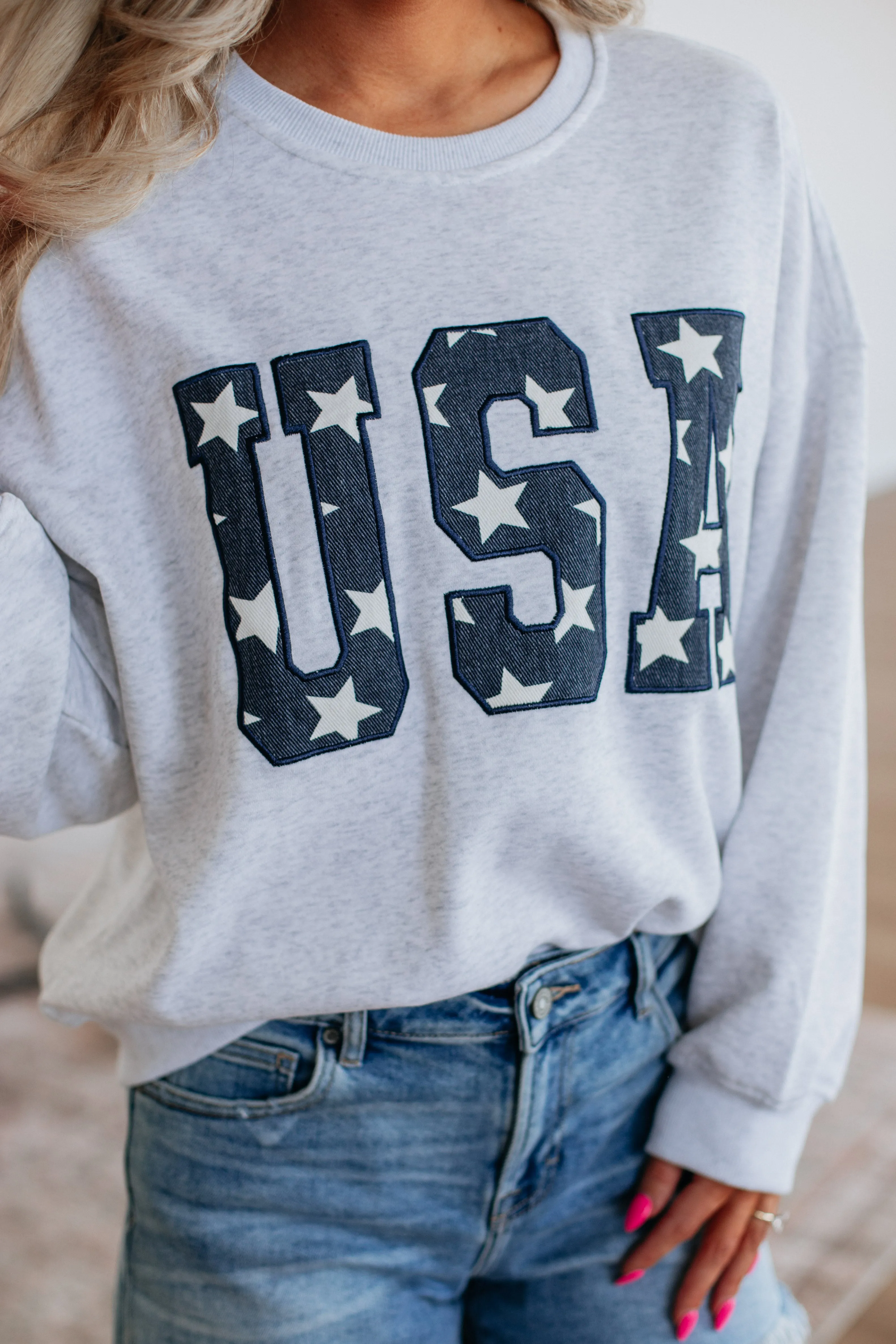Cozy in the USA Sweatshirt,Women Sweater