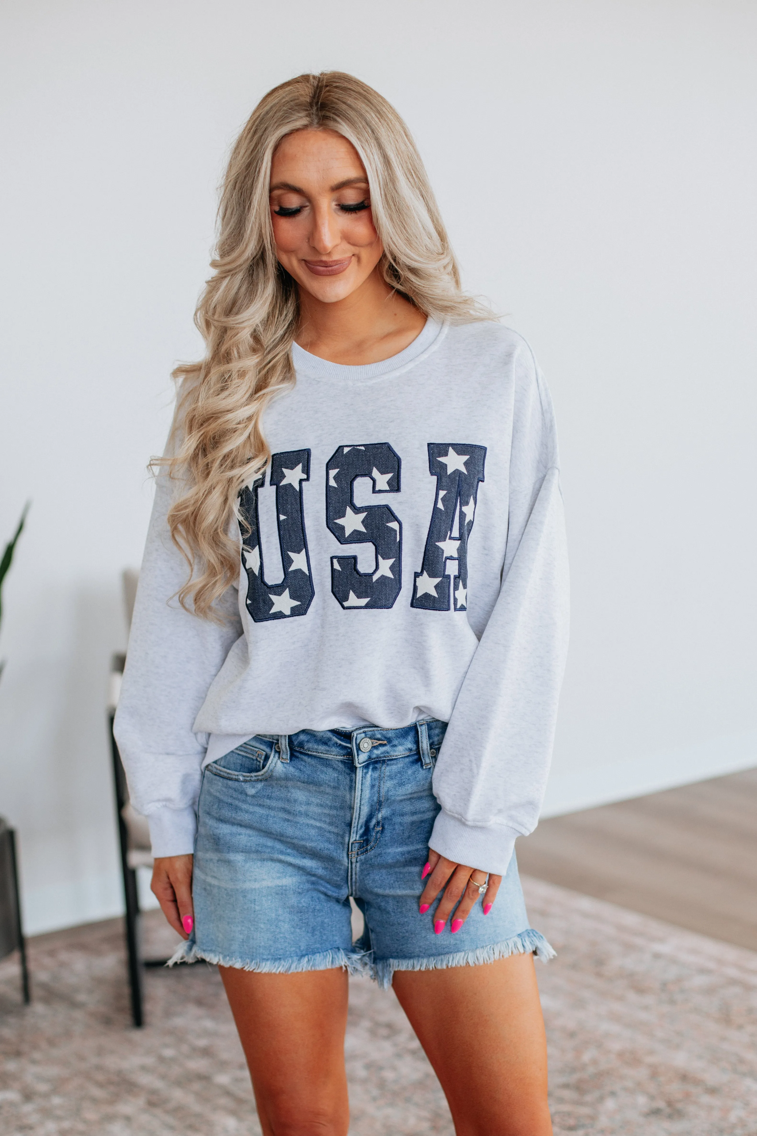 Cozy in the USA Sweatshirt,Women Sweater