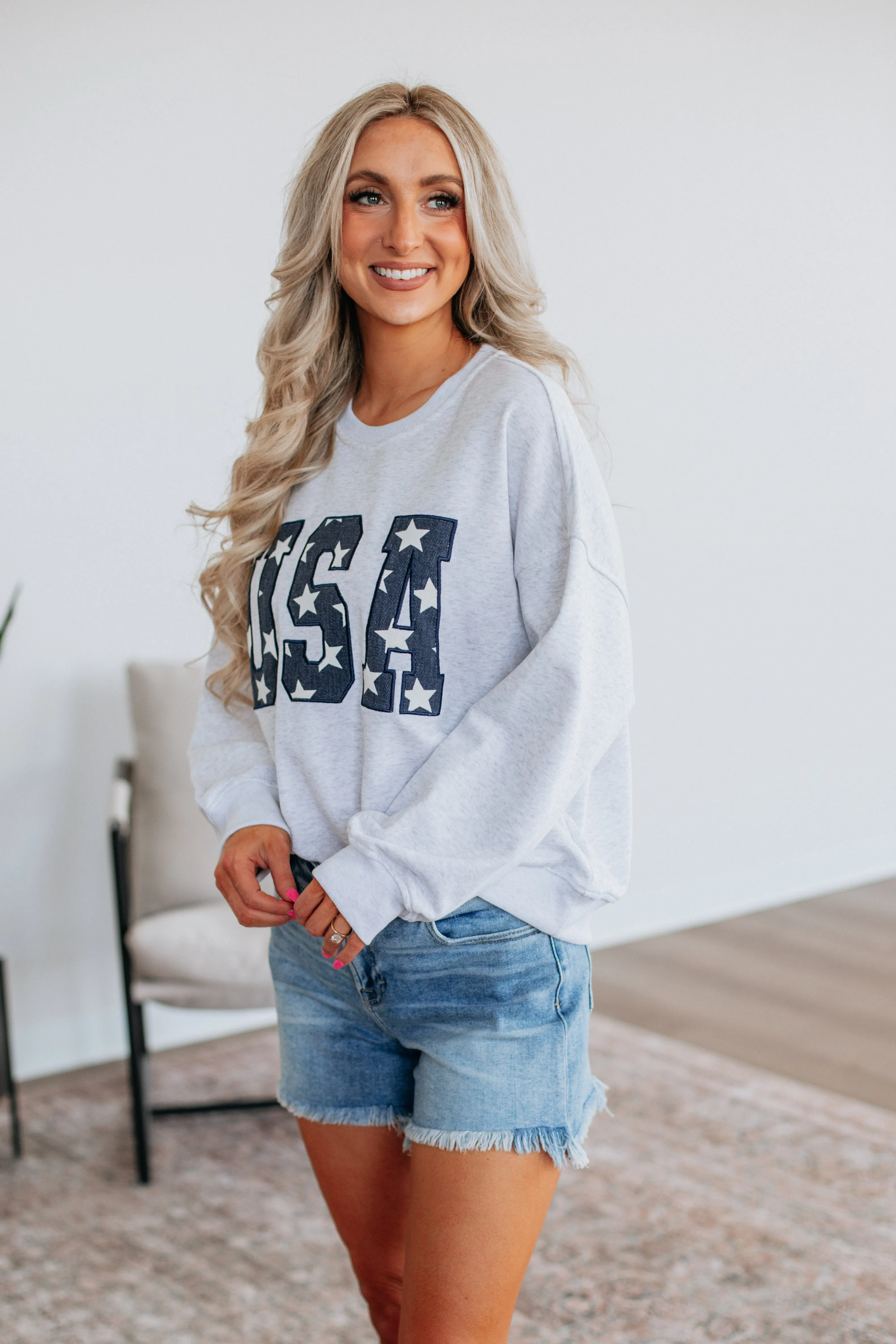 Cozy in the USA Sweatshirt,Women Sweater