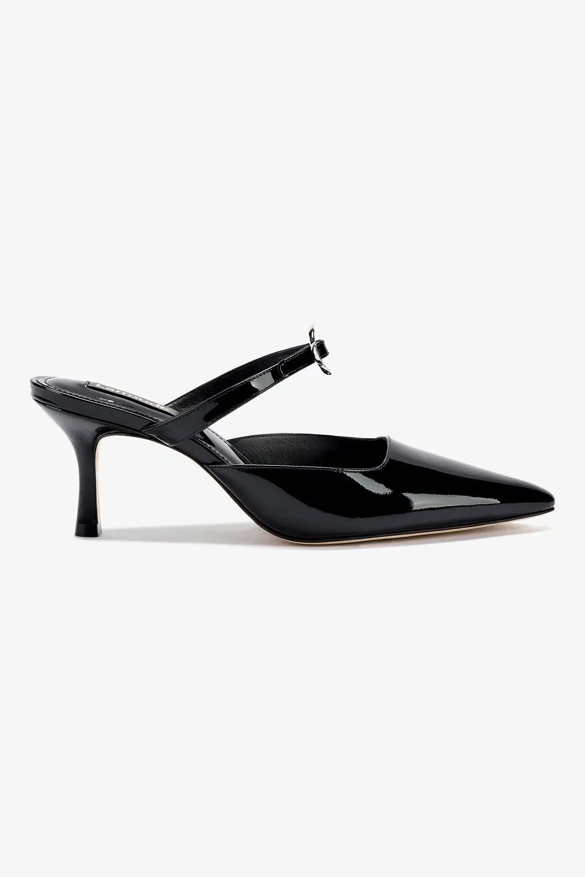 Daisy Pump In Black Patent Leather,Women Heel