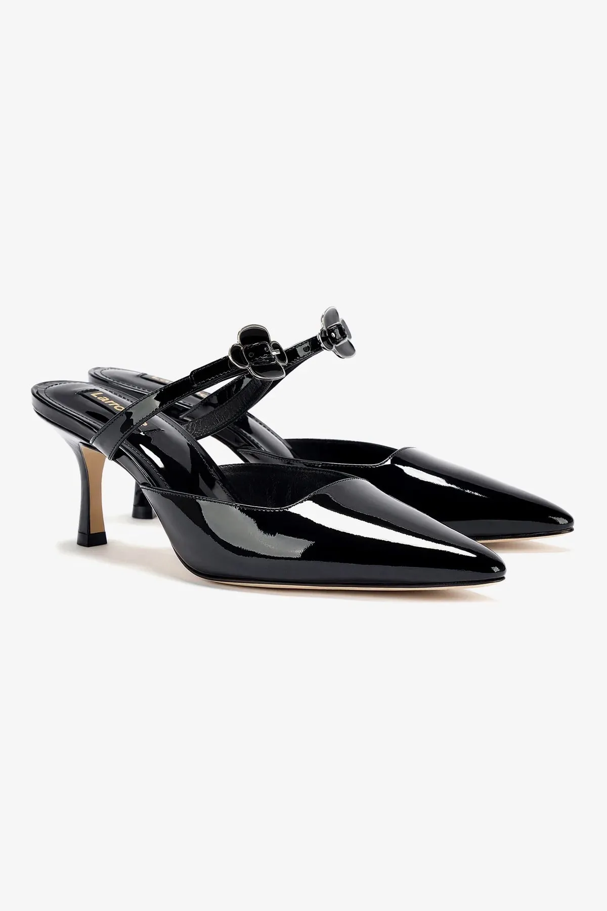 Daisy Pump In Black Patent Leather,Women Heel