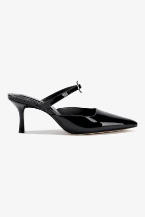 Daisy Pump In Black Patent Leather,Women Heel