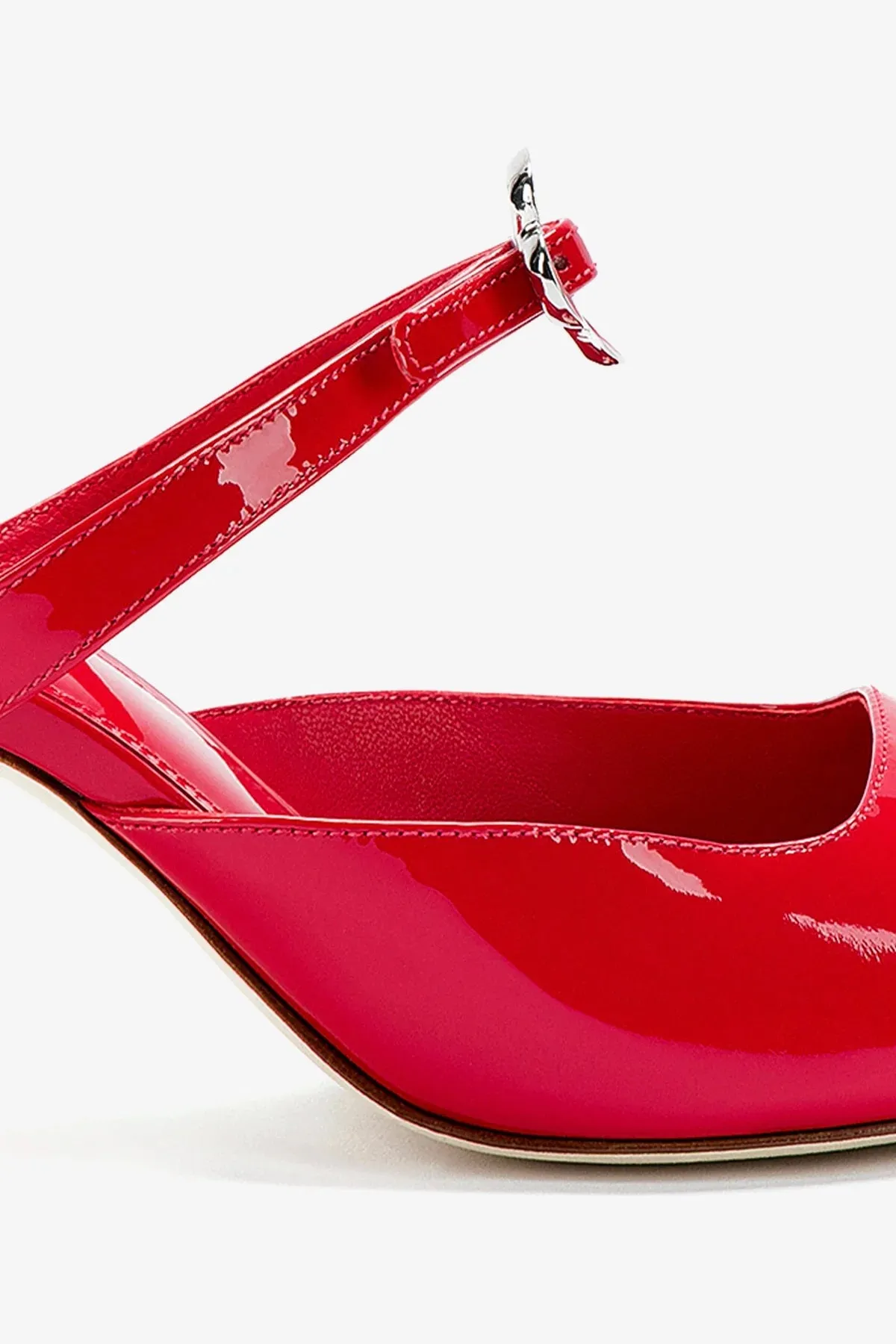 Daisy Pump In Scarlet Patent Leather,Women Heel