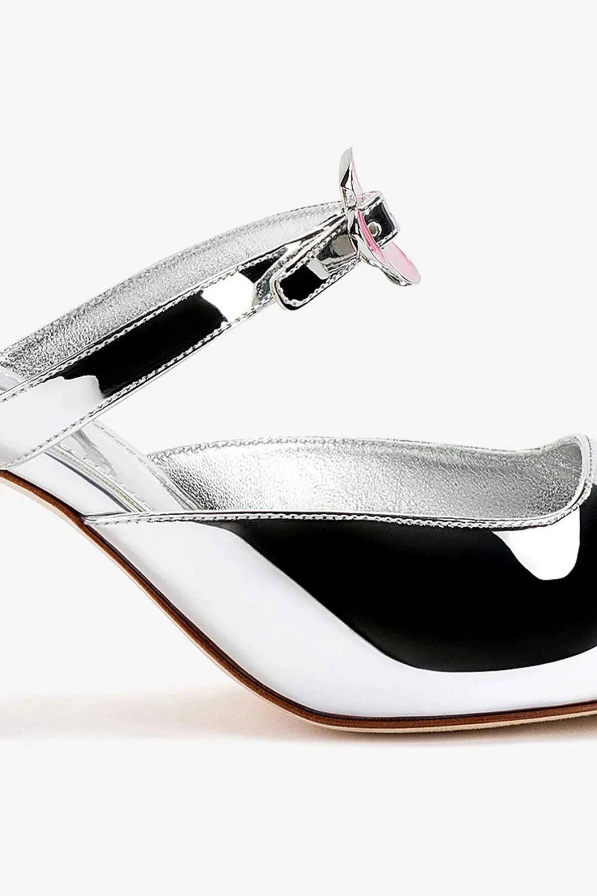 Daisy Pump In Silver Specchio,Women Heel