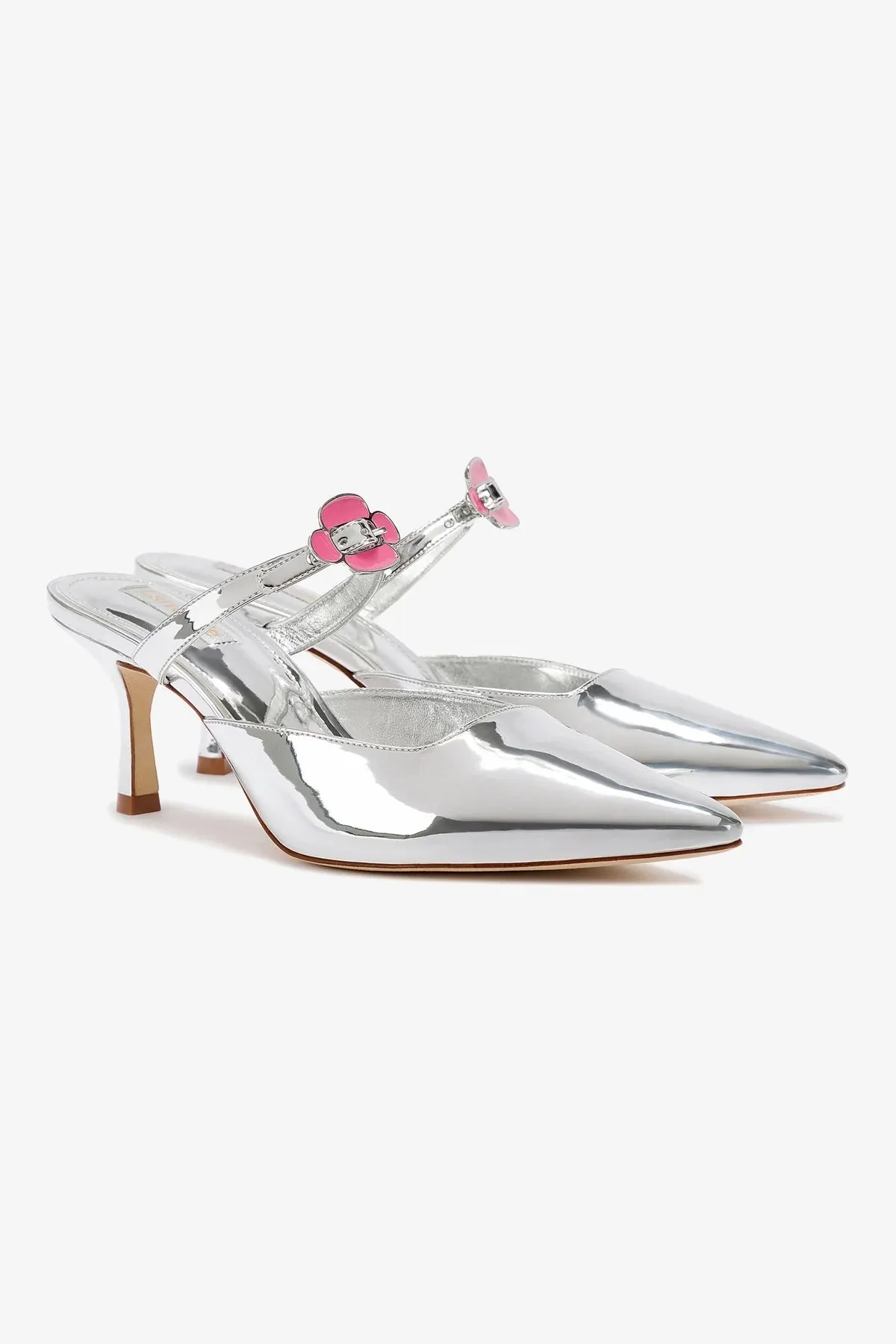 Daisy Pump In Silver Specchio,Women Heel