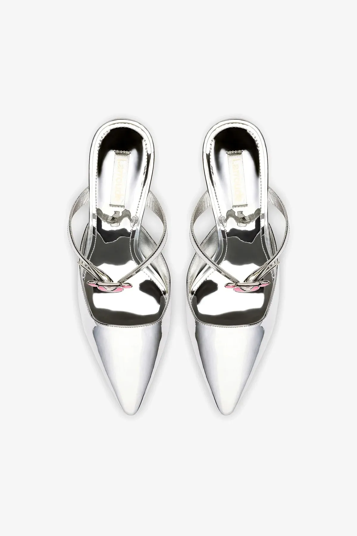 Daisy Pump In Silver Specchio,Women Heel