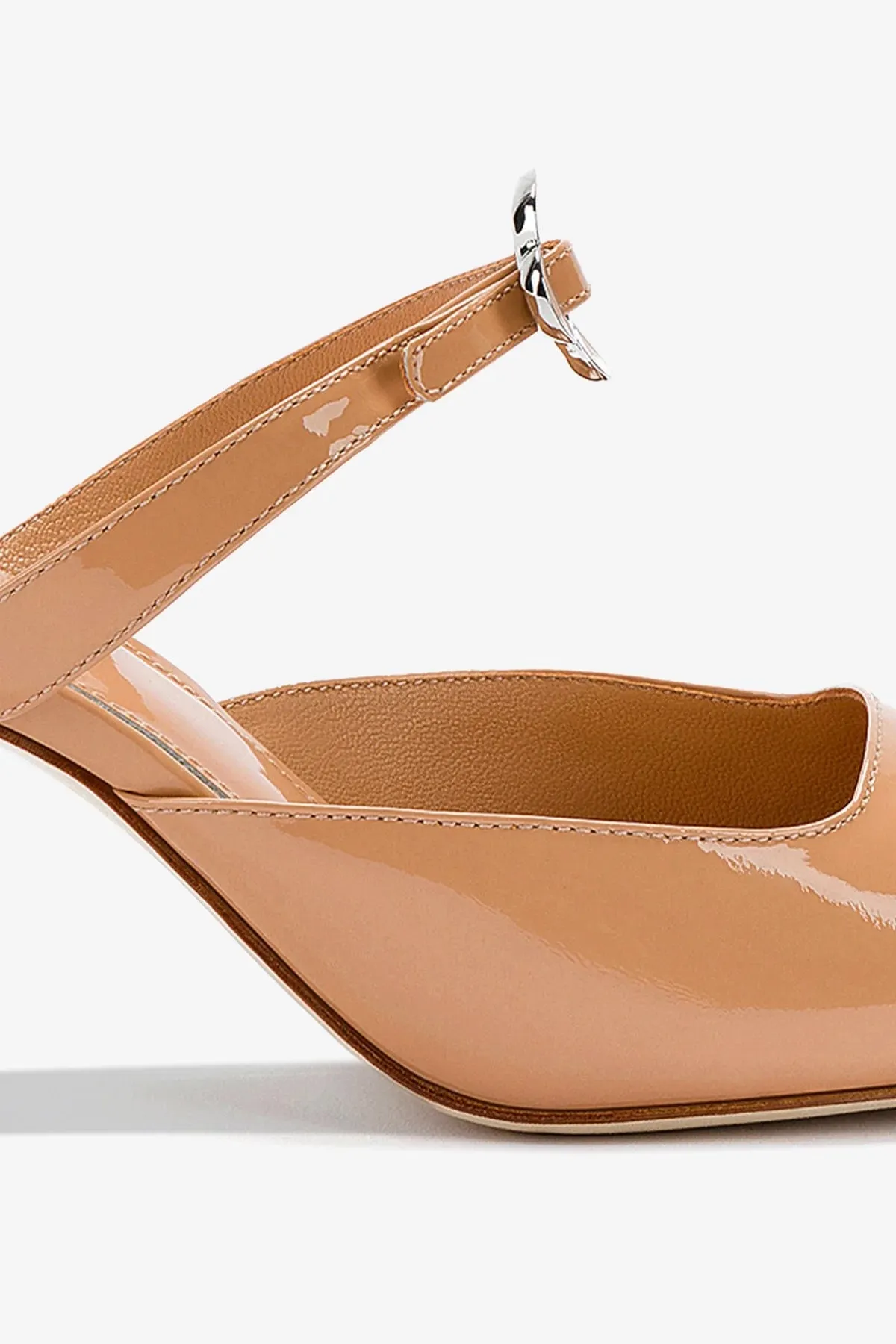 Daisy Pump In Tan Patent Leather,Women Heel