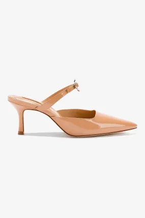 Daisy Pump In Tan Patent Leather,Women Heel
