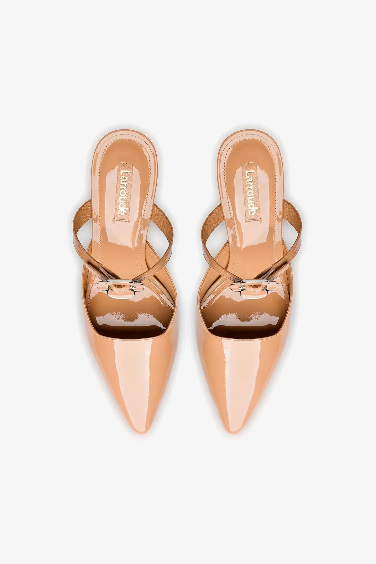 Daisy Pump In Tan Patent Leather,Women Heel